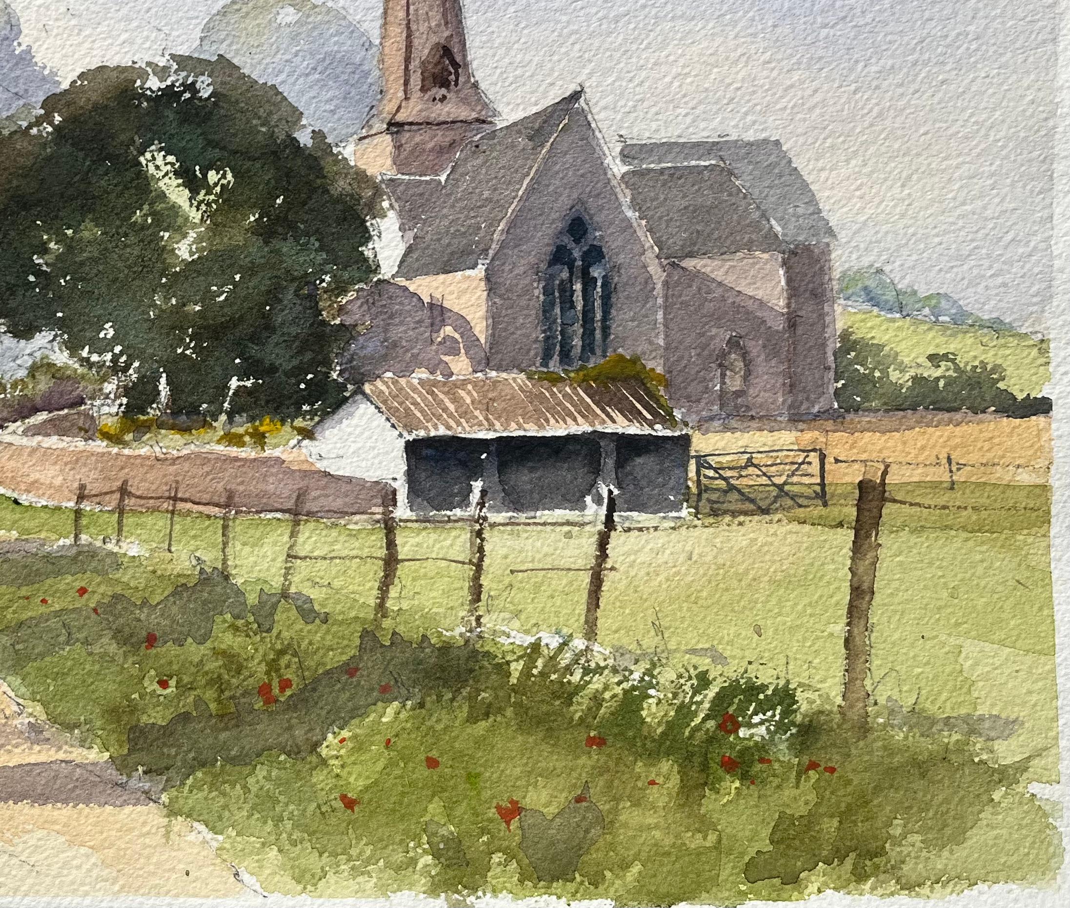 Título: Acuarela English Impressionist de idílica campiña inglesa con iglesia
Por Anthony Avery (británico 1946-2023)
Acuarela original sobre papel de artista, sin enmarcar
Dimensiones: 11,25 x 15 pulgadas (Alto x Ancho)
Estado: Bueno, con algunos