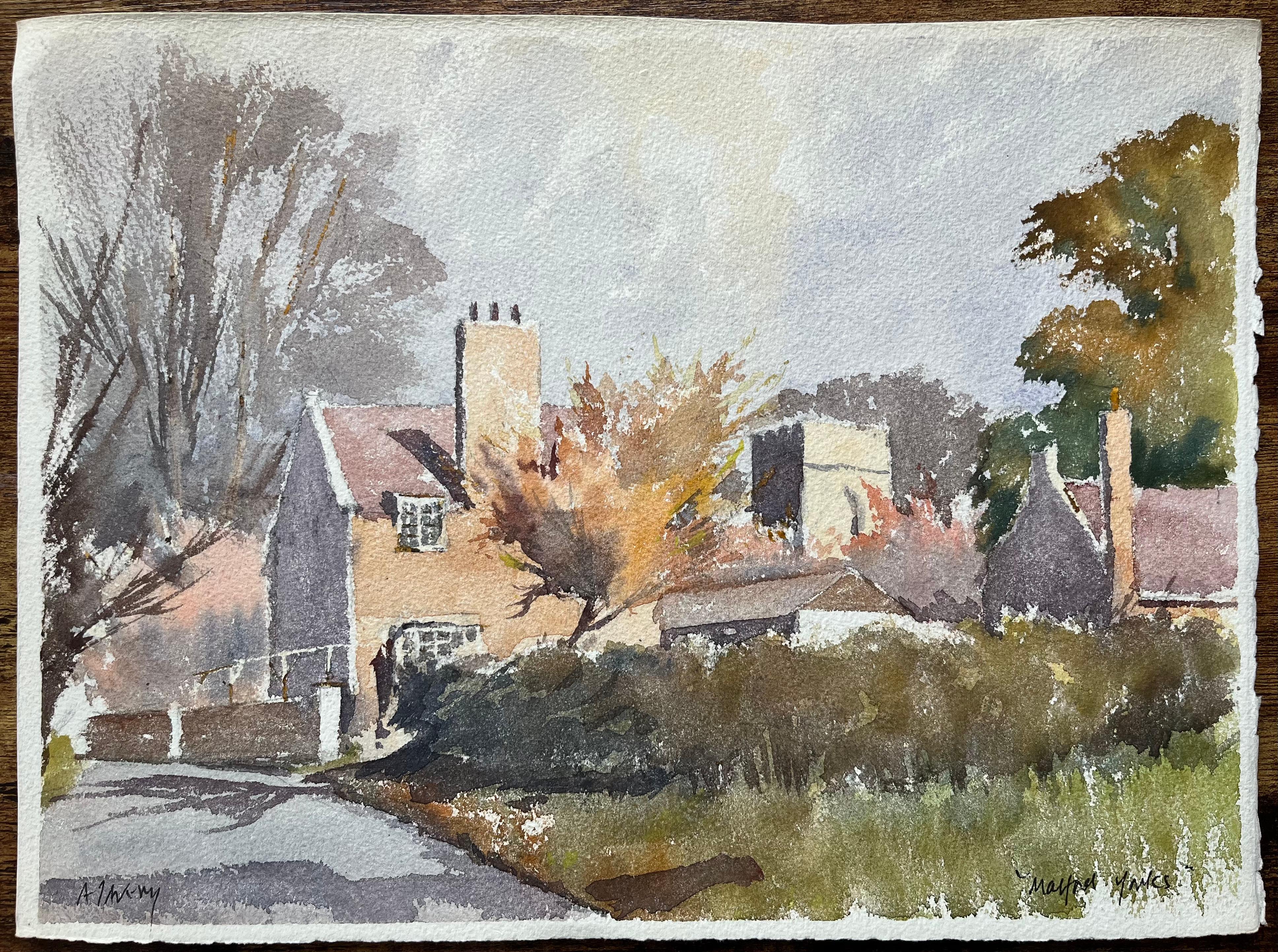 Acquerello impressionista britannico di 