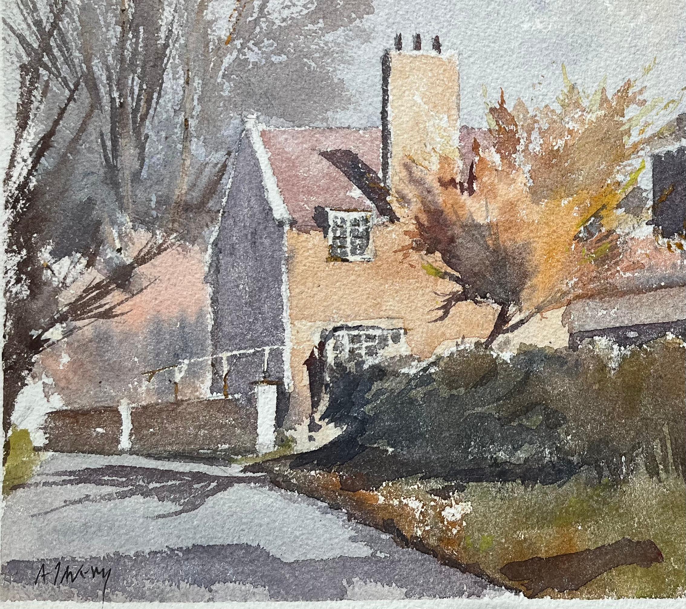 Acquerello impressionista britannico di 