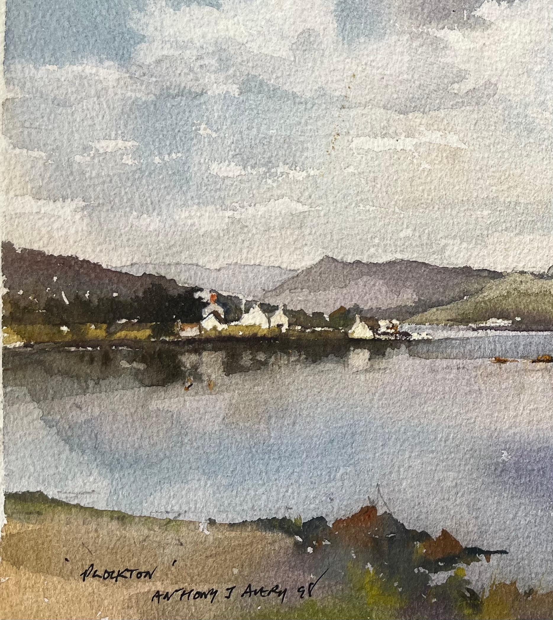 Acquerello impressionista britannico di Riflessi di Plockton, Highlands scozzesi - Painting Impressionismo di Anthony Avery