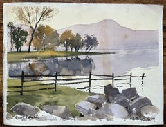 British Impressionist Watercolor of "Quiet Reflections" at Grizedale Pike