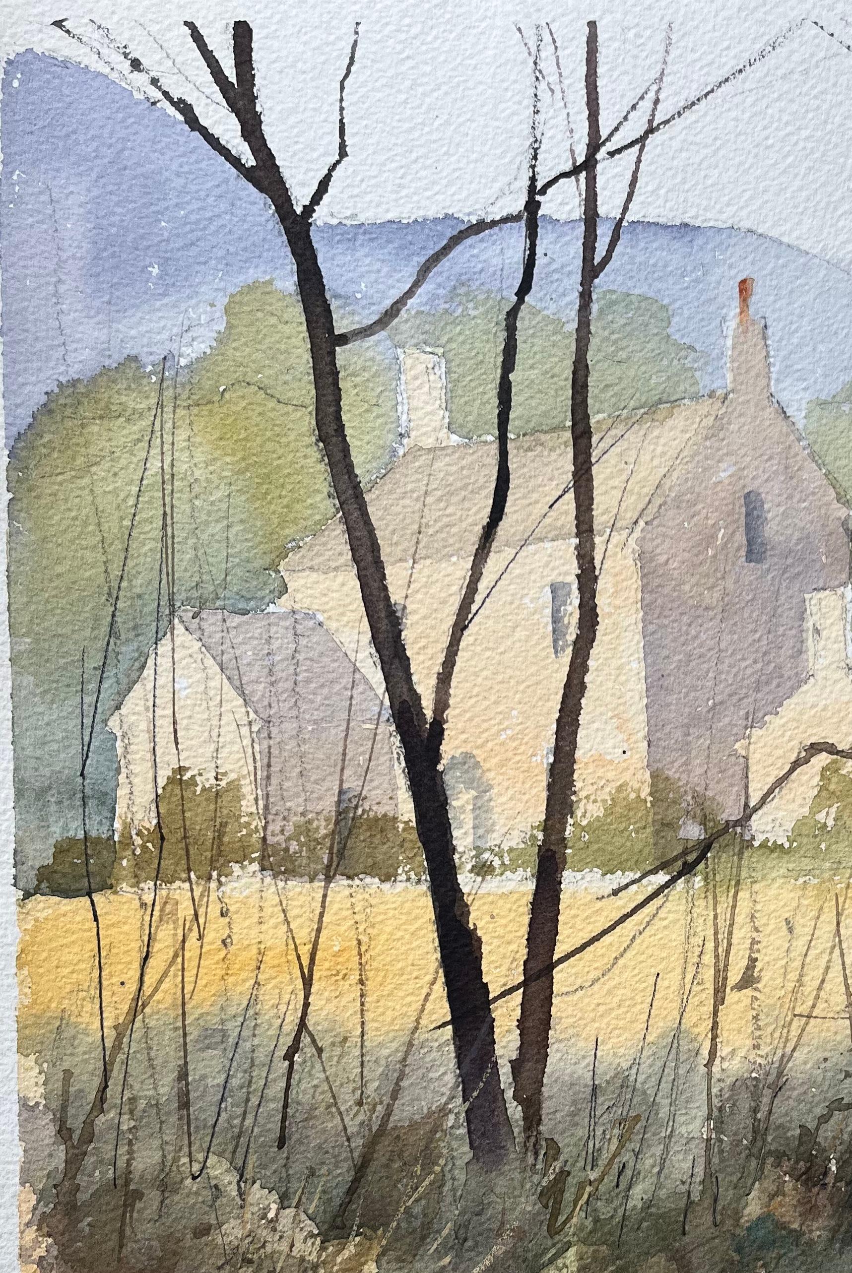 Titel: Britischer Impressionist Aquarell von Riverside Cottage mit Enten
Von Anthony Avery (Brite 1946-2023)
Original-Aquarell auf Künstlerpapier, ungerahmt
Abmessungen: 15 x 11,25 Zoll (Höhe x Breite)
Zustand: Gut, mit leichten Alterungsspuren und