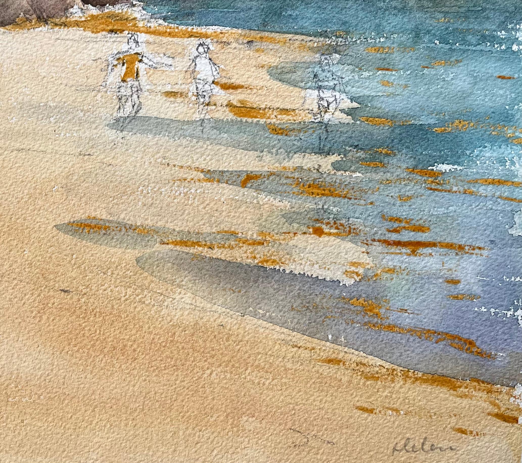 Título: Acuarela impresionista británica de playa aislada con figuras en la orilla
de Anthony Avery (británico 1946-2023)
Acuarela original sobre papel de artista, sin enmarcar
Dimensiones: 11 x 15,5 pulgadas (Alto x Ancho)
Estado: Bueno, con