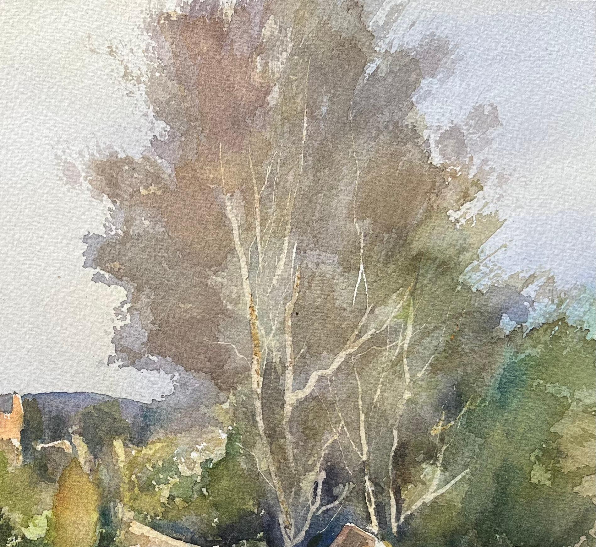 Title: British Impressionist Watercolor of Shaded Woodland Path with Sunlit Openings
by Anthony Avery (British 1946-2023)
Original watercolor on artists paper, unframed
Dimensions: 11.25 x 15.25 inches (Height x Width)
Condition: Good, with some