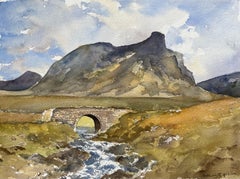 Britischer Impressionist Aquarell von Suilven an der Kylestrone Road