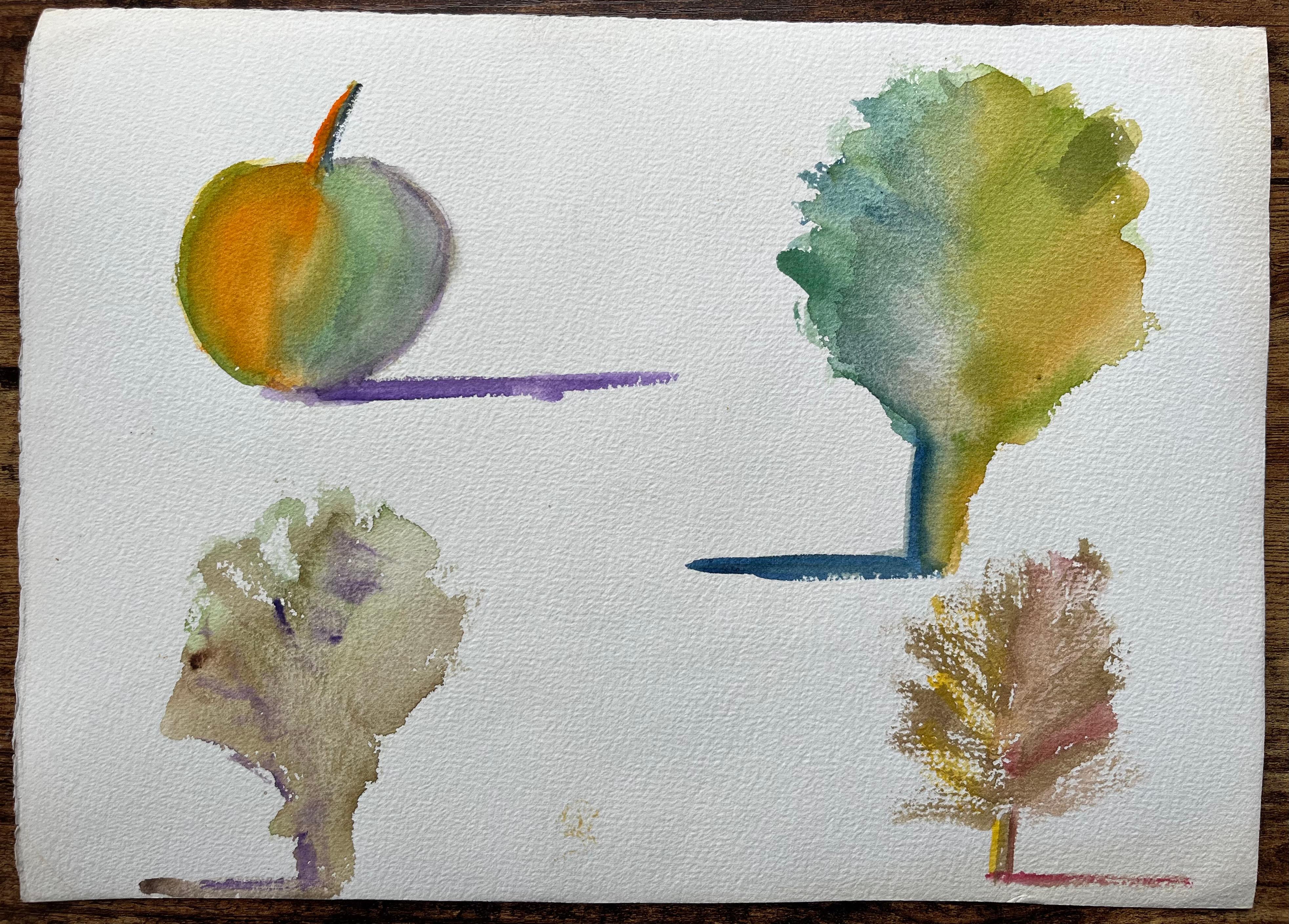 Britisches impressionistisches Aquarell des britischen Impressionismus der Sommerstraße mit grünen Bäumen und Gebäuden im Angebot 2