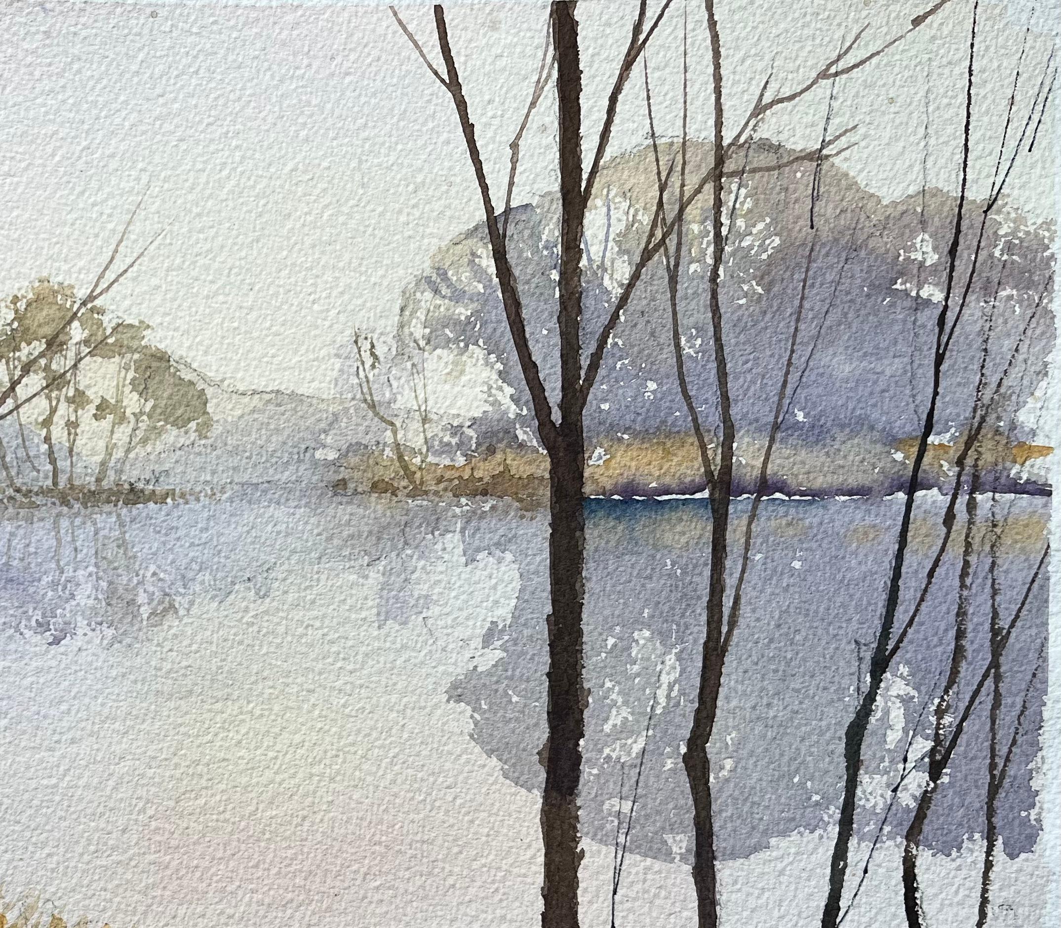 Title: British Impressionist Watercolor of Sunlit Trees by a Tranquil Lake
By Anthony Avery (British 1946-2023)
Original watercolor on artists paper, unframed
Dimensions: 11.25 x 15.25 inches (Height x Width)
Condition: Good, with some minor signs
