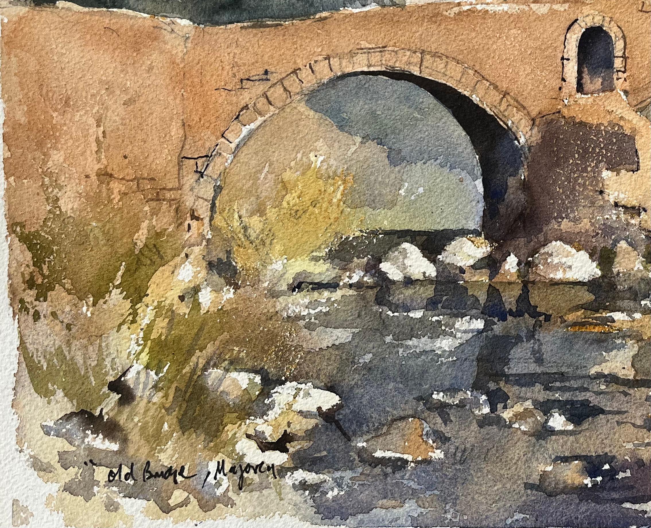 Titolo: Acquerello impressionista britannico del Ponte Vecchio, Maiorca
Di Anthony Avery (Regno Unito 1946-2023)
Firmato: Yes One
Acquerello originale su carta per artisti, senza cornice
Dimensioni: 11 x 15,25 pollici (altezza x larghezza)
Condit: