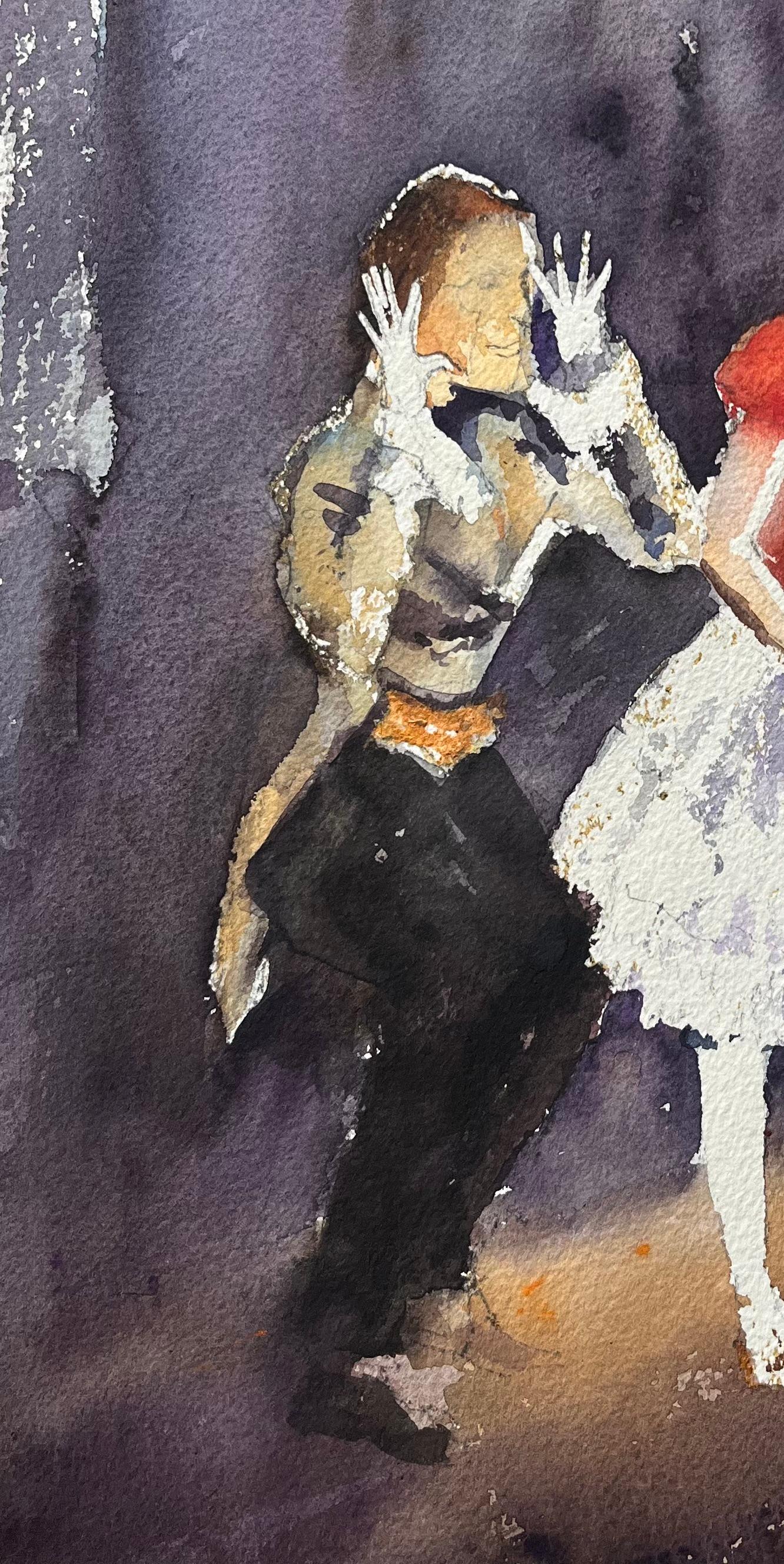 Titre : Aquarelle impressionniste britannique de deux artistes dans une scène de Coppélia
par Anthony Avery (britannique 1946-2023)
Aquarelle originale sur papier d'artiste, non encadrée
Dimensions : 15.25 x 11.25 pouces (Hauteur x Largeur)
Condit :