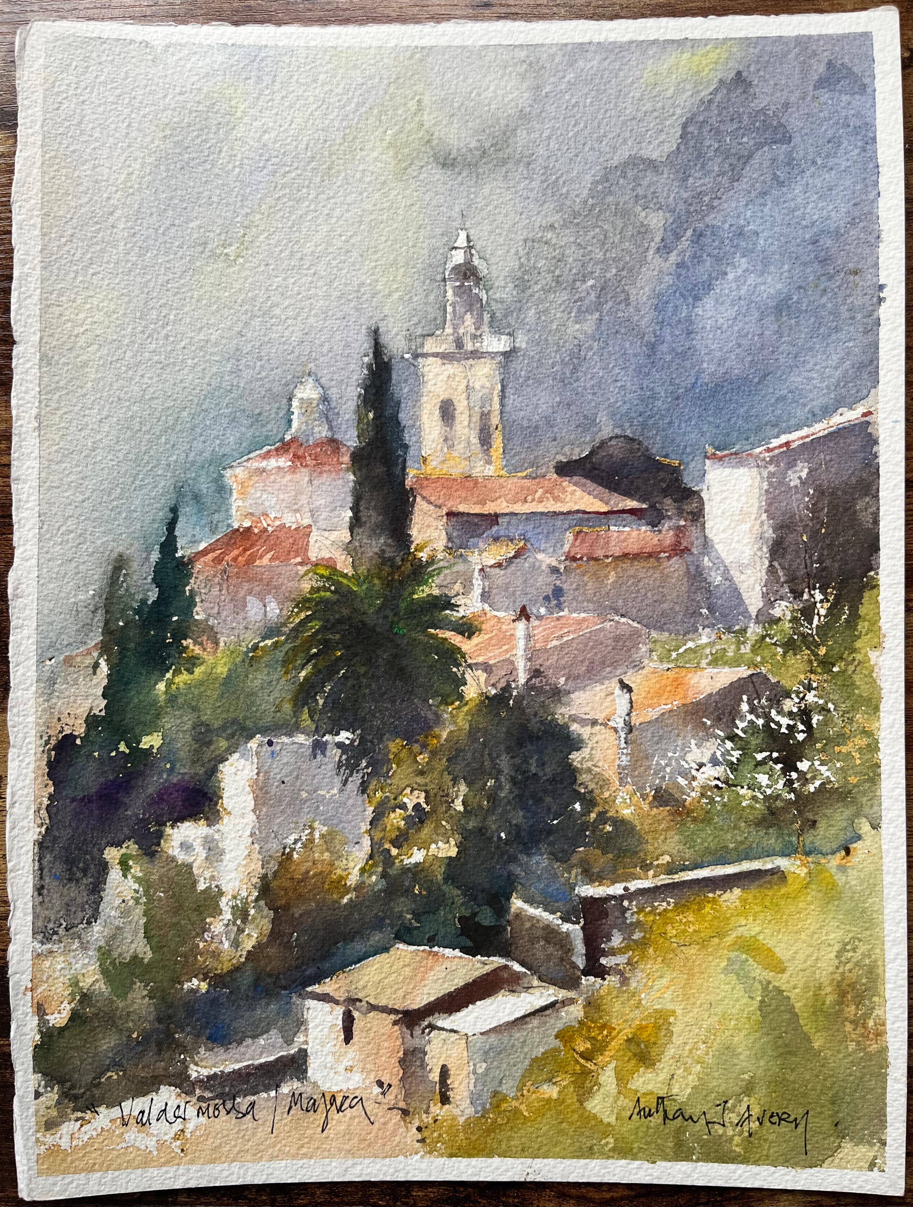 Acquerello impressionista britannico di 