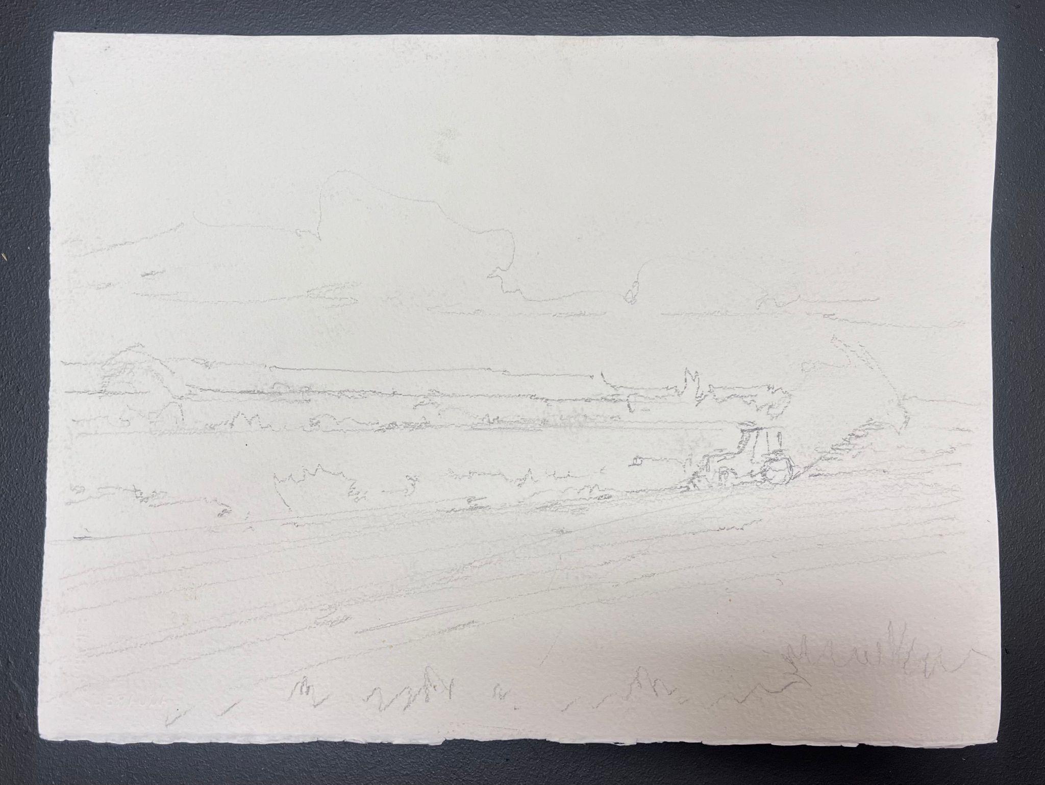 British Landscape
by Anthony Avery (British 1946-2023) * see notes below
original watercolor on artists paper, unframed
paper dimensions: 11.5 x 15 inches
condition: very good and ready to be enjoyed. 
provenance: from a large collection of this