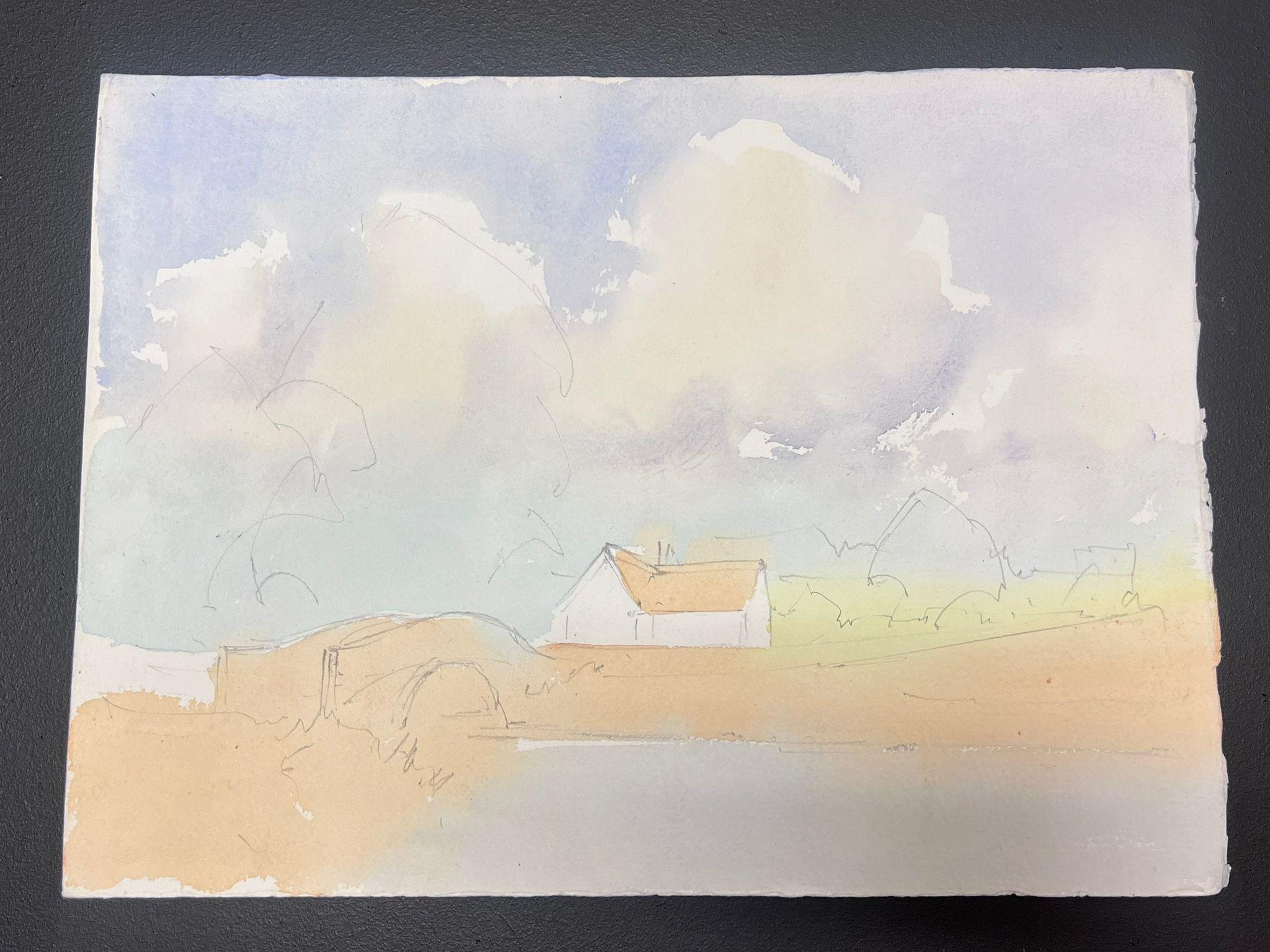 Paysage britannique 
par Anthony Avery (britannique 1946-2023) * voir notes ci-dessous
aquarelle originale sur papier d'artiste, non encadrée
dimensions du papier : 11.5 x 15.5 pouces
double face
état : très bon et prêt à être dégusté. 
Provenance :