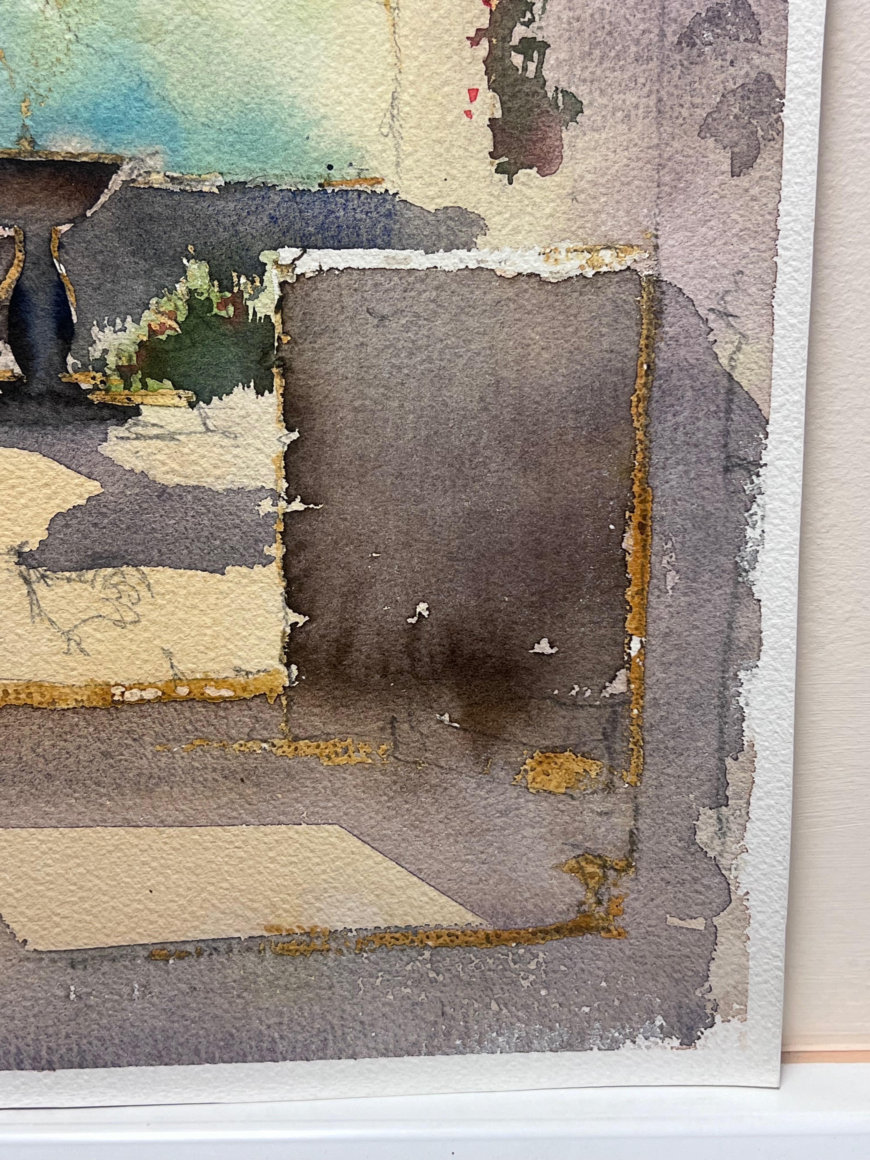 The Old Balcony
by Anthony Avery (British 1946-2023) * see notes below
original watercolor on artists paper, unframed
paper dimensions: 15 x 11 inches
condition: very good and ready to be enjoyed. 
provenance: from a large collection of this artists
