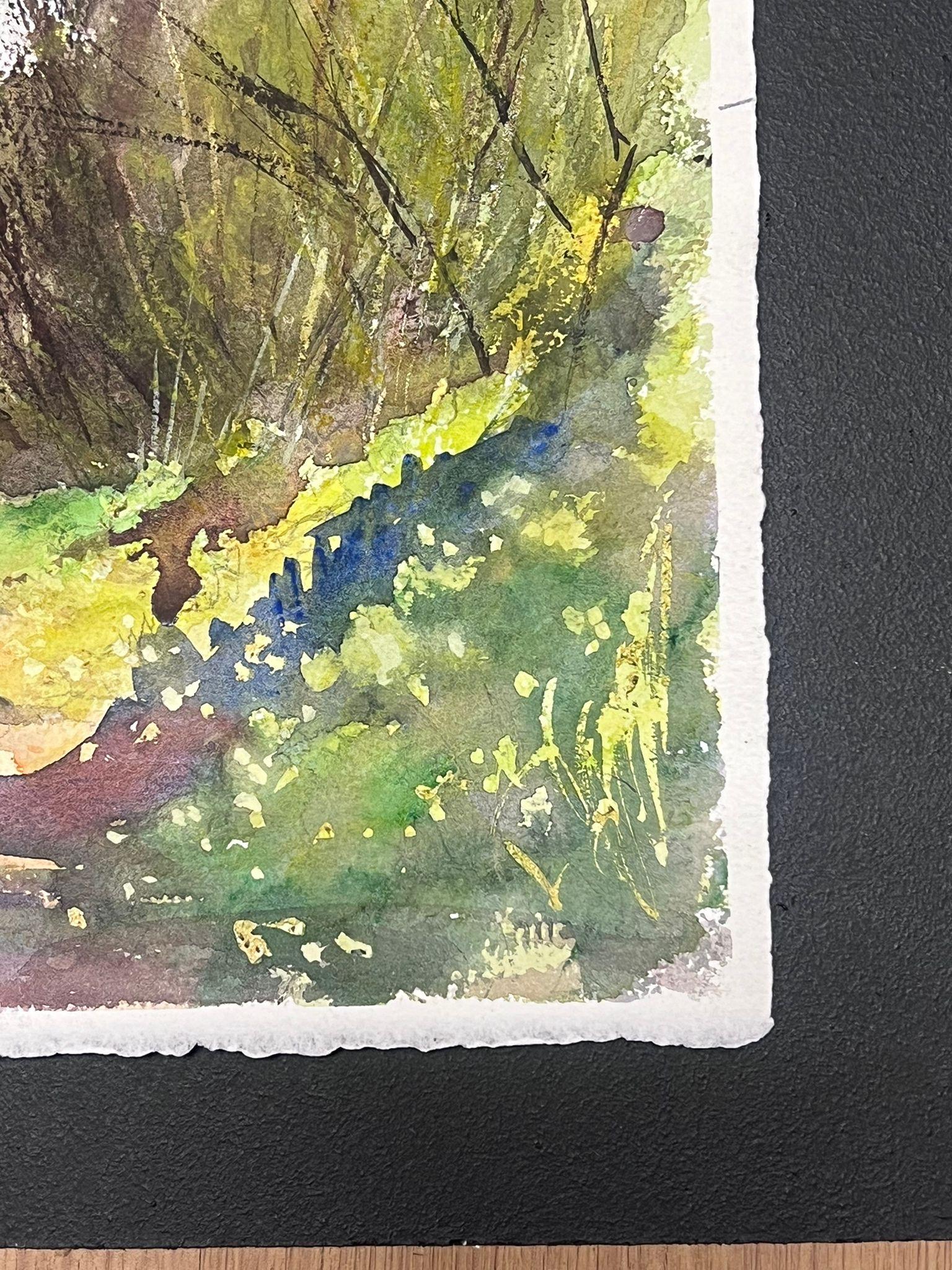 British Landscape 
by Anthony Avery (British 1946-2023) * see notes below
original watercolor on artists paper, unframed
paper dimensions: 11 x 15 inches
condition: very good and ready to be enjoyed. 
provenance: from a large collection of this