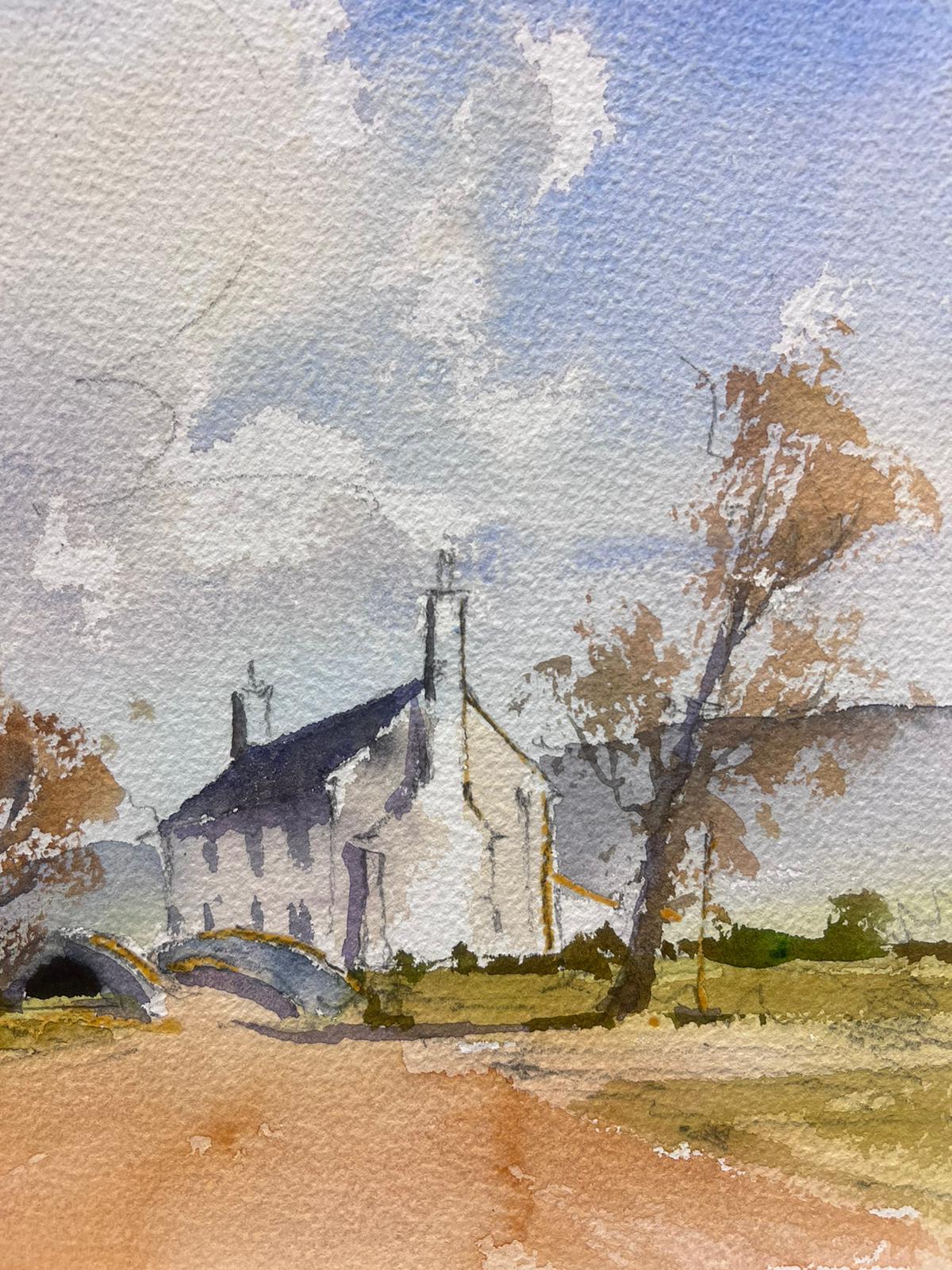 The Village Street
by Anthony Avery (British 1946-2023) * see notes below
original watercolor on artists paper, unframed
paper dimensions: 11 x 15 inches
condition: very good and ready to be enjoyed. 
provenance: from a large collection of this