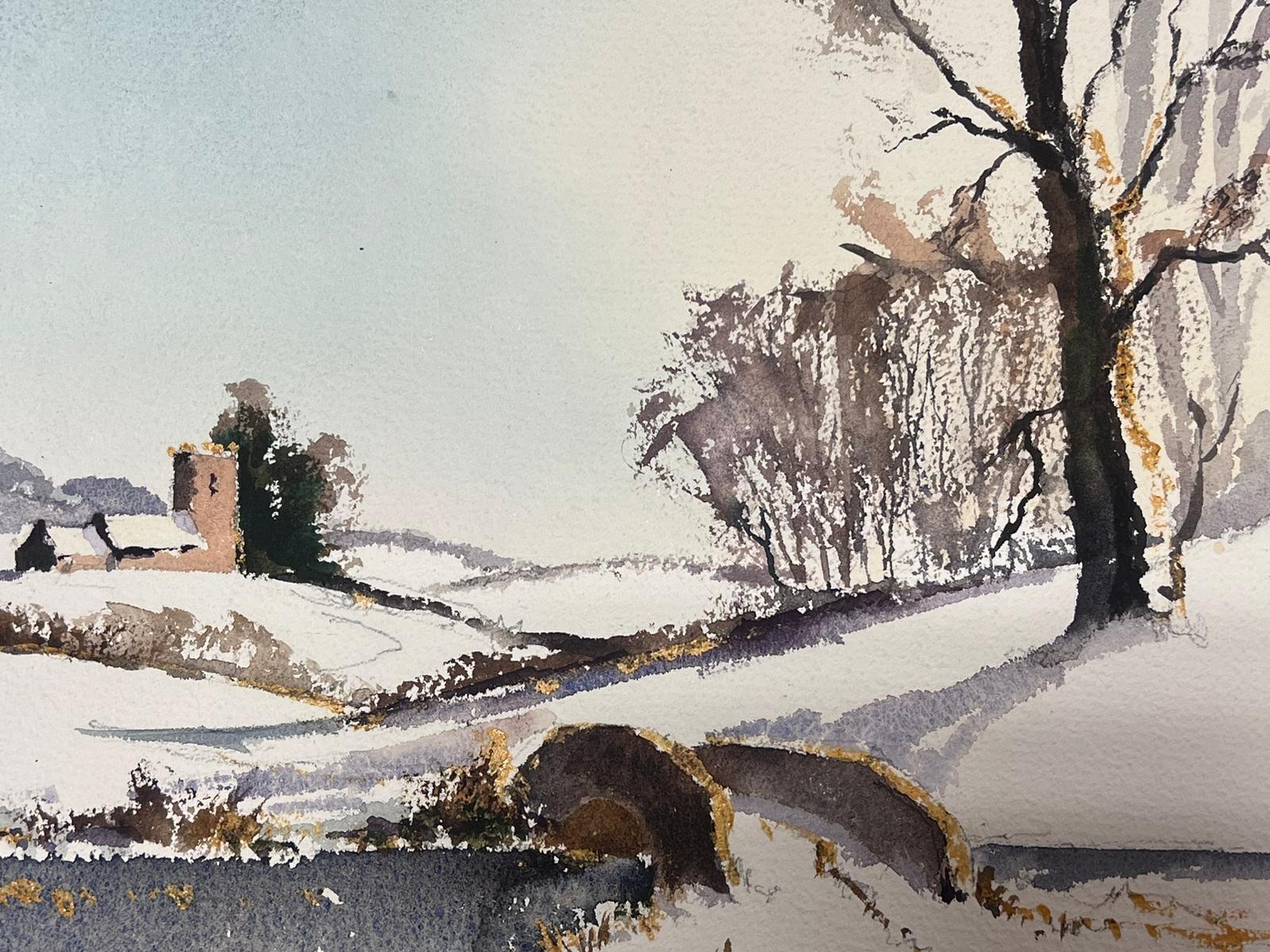 Schneelandschaft
von Anthony Avery (Brite 1946-2023) * siehe Anmerkungen unten
Original-Aquarell auf Künstlerpapier, ungerahmt
Abmessungen des Papiers: 11 x 15,5 Zoll
Zustand: sehr gut und genussbereit. 
Provenienz: aus einer großen Sammlung von