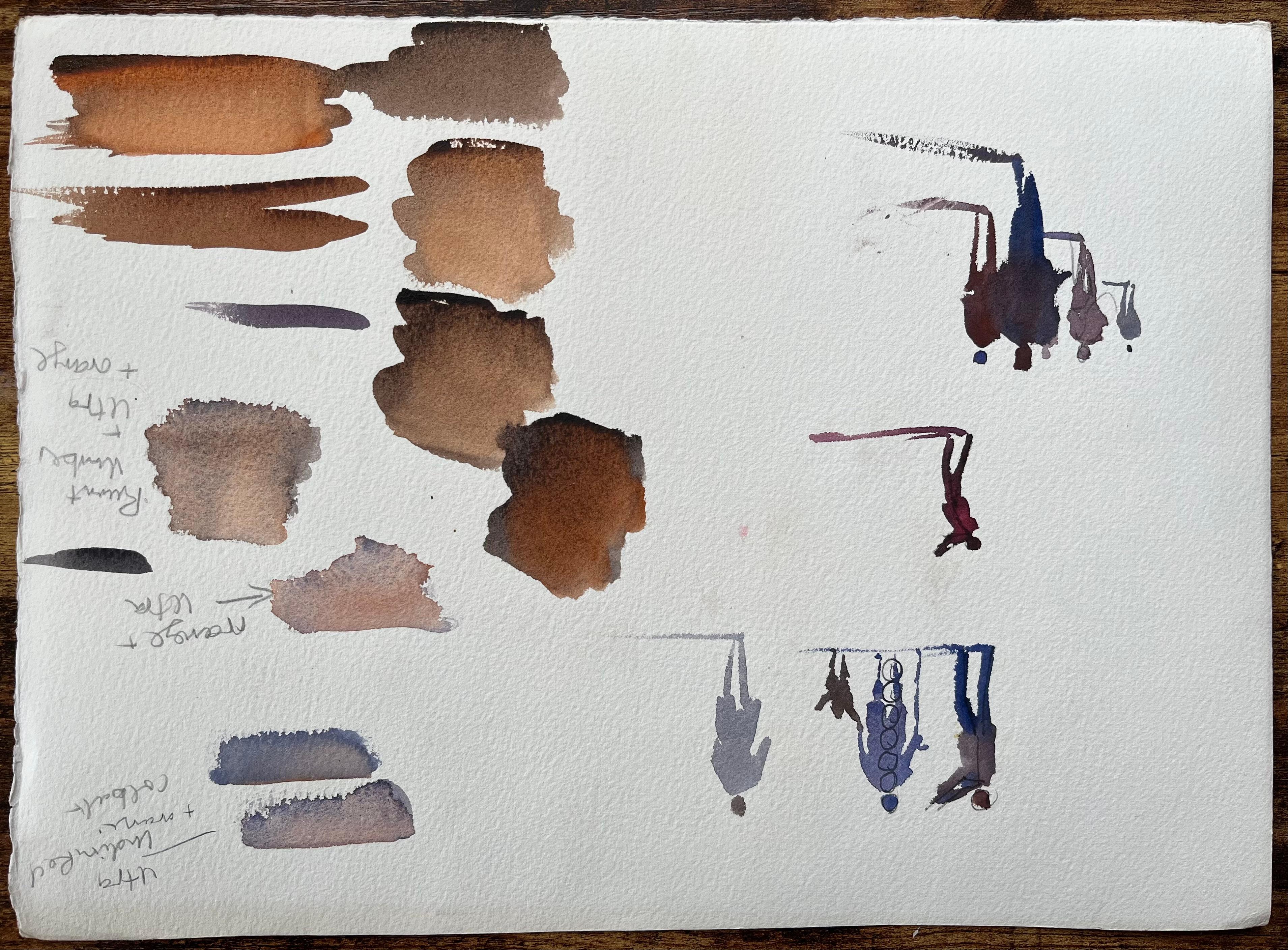 Britisches Original-Aquarell einer Wassermühle im Herbst im Angebot 2