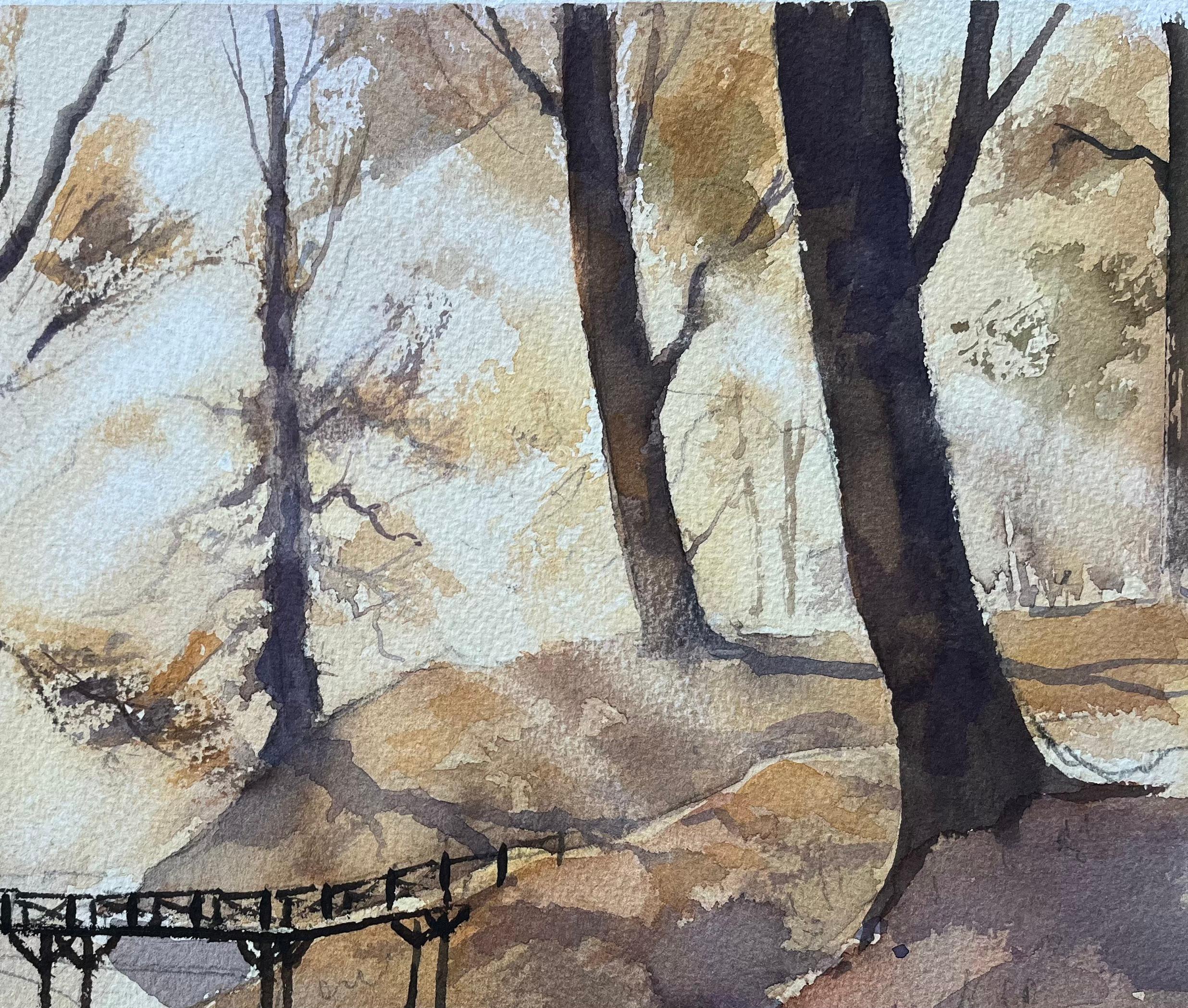 Titolo: Acquerello originale britannico di una scena di bosco con passerella
Di Anthony Avery (Regno Unito 1946-2023)
Acquerello originale su carta per artisti, senza cornice
Dimensioni: 11,25 x 15,25 pollici (altezza x larghezza)
Condit: Buono, con