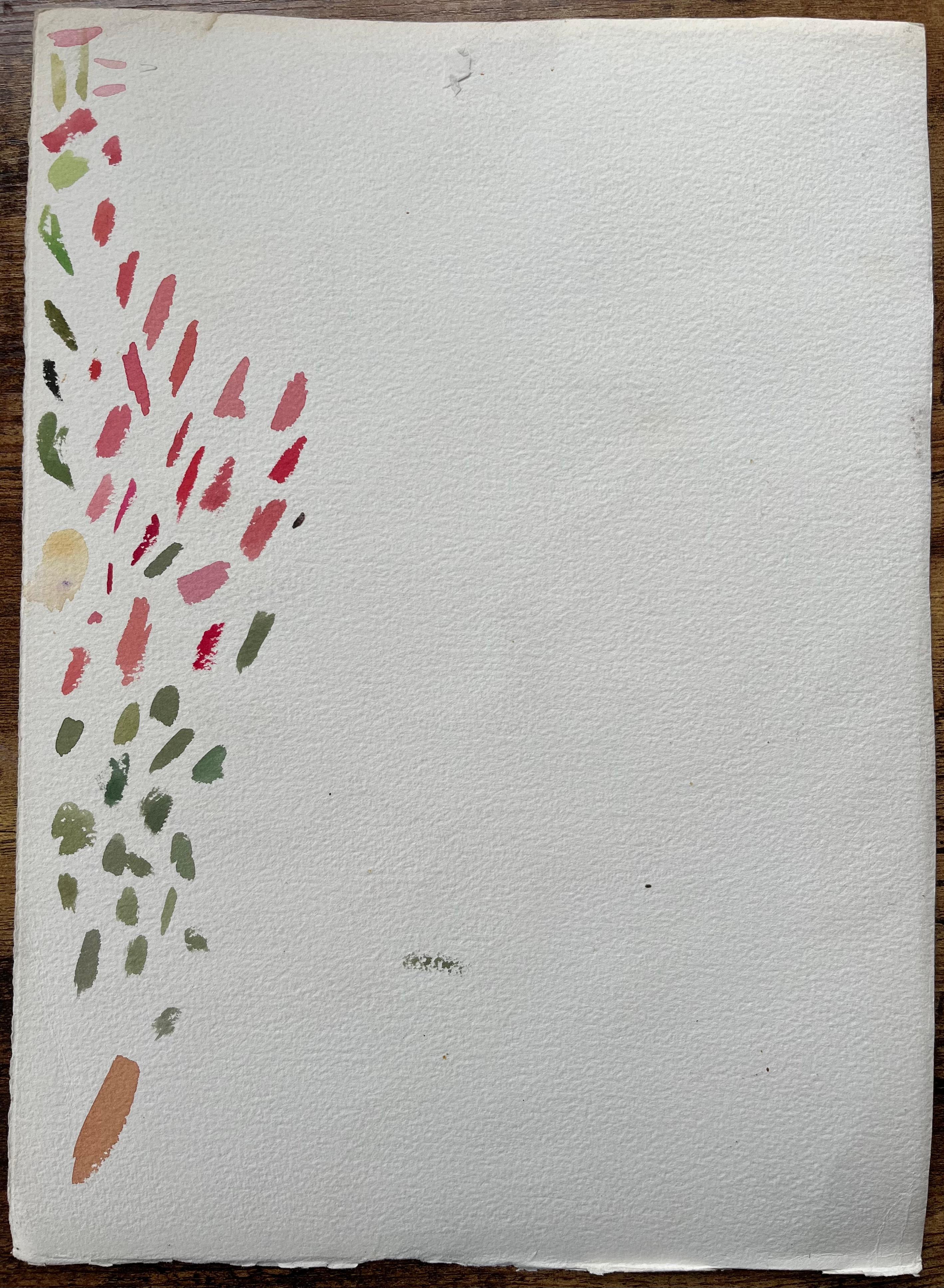 Originales britisches Original-Aquarellporträt einer Frau mit Blumen im Angebot 2