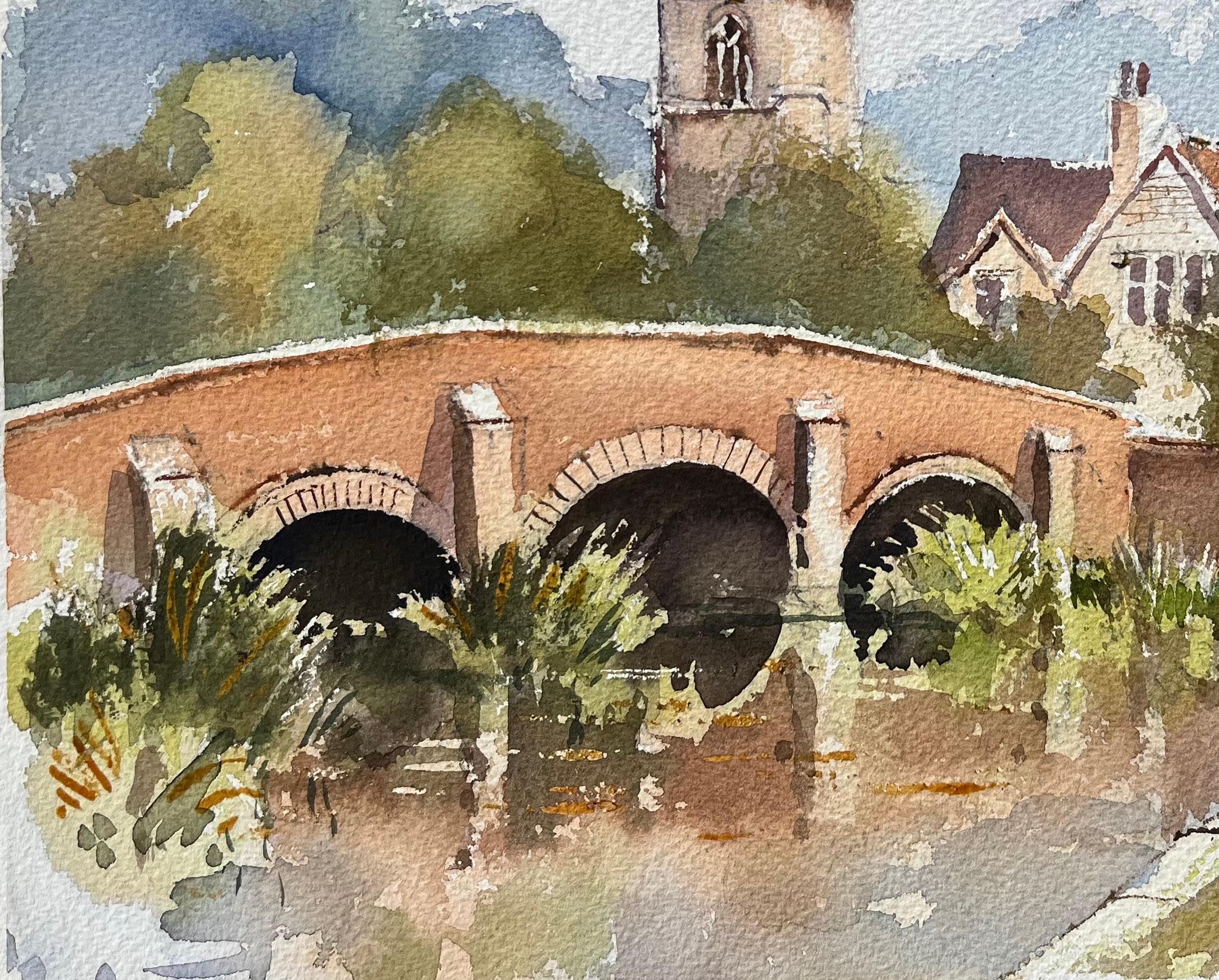 Título: Paisaje británico en acuarela con iglesia, puente y escena de pueblo
Por Anthony Avery (británico 1946-2023)
Acuarela original sobre papel de artista, sin enmarcar
Dimensiones: 11 x 15,25 pulgadas (Alto x Ancho)
Estado: Bueno, con algunos