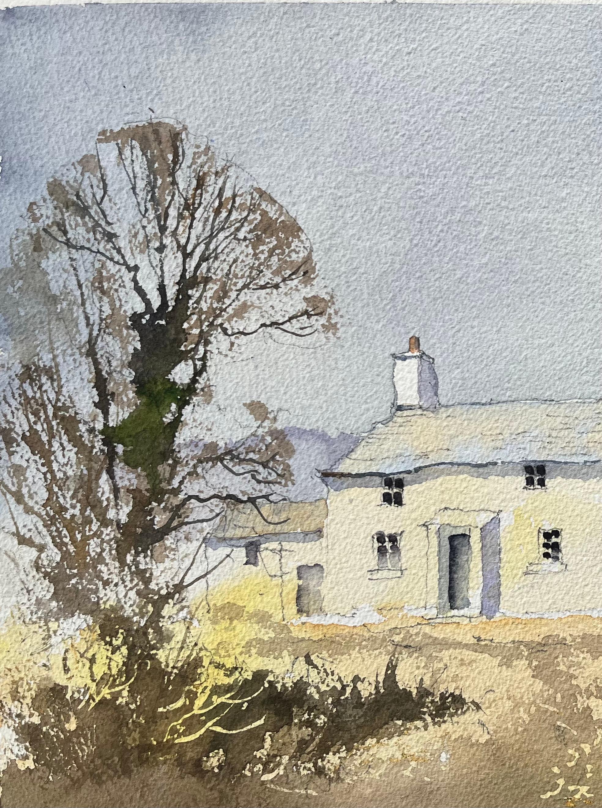 Título: Acuarela británica de una casa de campo blanca con árboles otoñales
Por Anthony Avery (británico 1946-2023)
Acuarela original sobre papel de artista, sin enmarcar
Dimensiones: 11,25 x 15,25 pulgadas (Alto x Ancho)
Estado: Bueno, con algunos