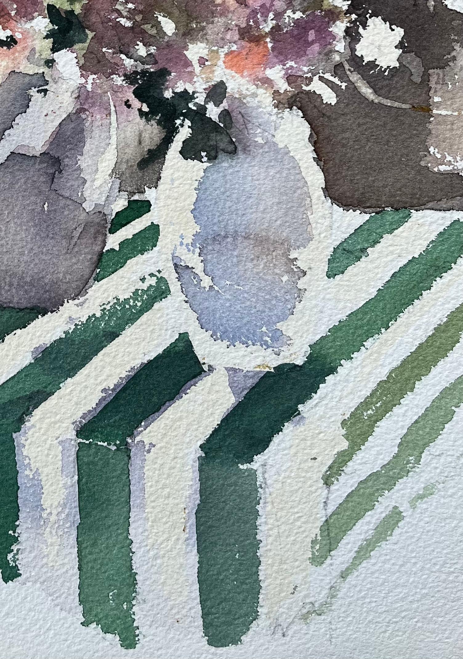 Titre : Aquarelle britannique d'un arrangement floral sur une table à rayures vertes
Par Anthony Avery (britannique 1946-2023)
Aquarelle originale sur papier d'artiste, non encadrée
Dimensions : 15,5 x 11 pouces (hauteur x largeur)
Condit : Bon,
