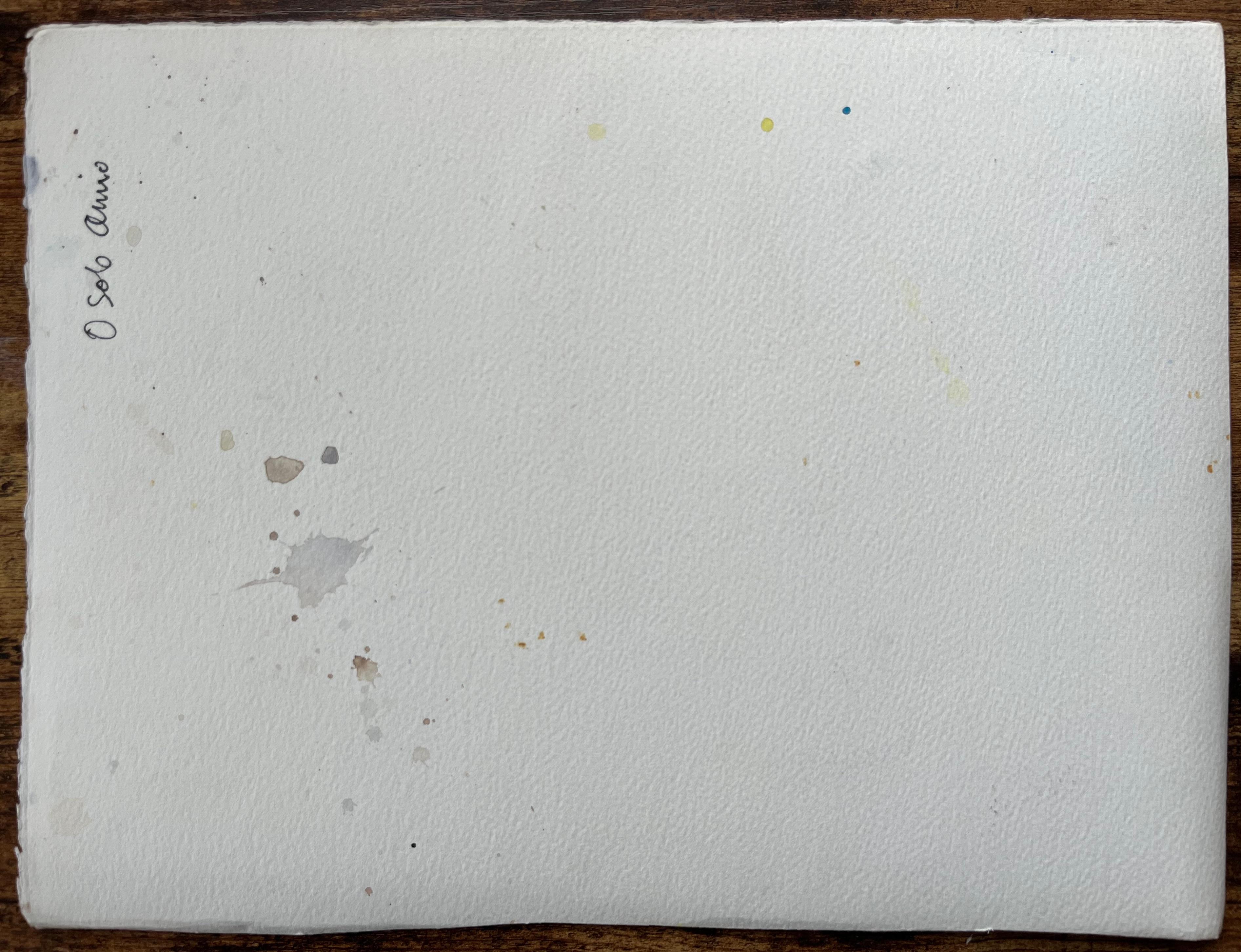 Britisches Aquarell von Gondeln bei Sonnenuntergang mit einer Silhouette der Skyline im Angebot 2