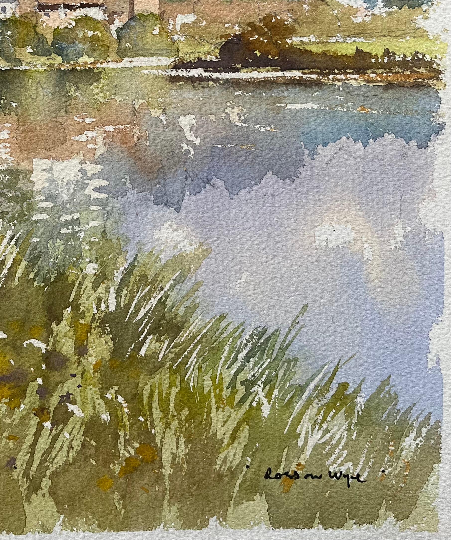 Titre : Aquarelle britannique d'une scène riveraine de Ross-on-Wye avec flèche et reflets
Par Anthony Avery (britannique 1946-2023)
Aquarelle originale sur papier d'artiste, non encadrée
Signé : Oui
Dimensions : 15.25 x 11 pouces (hauteur x