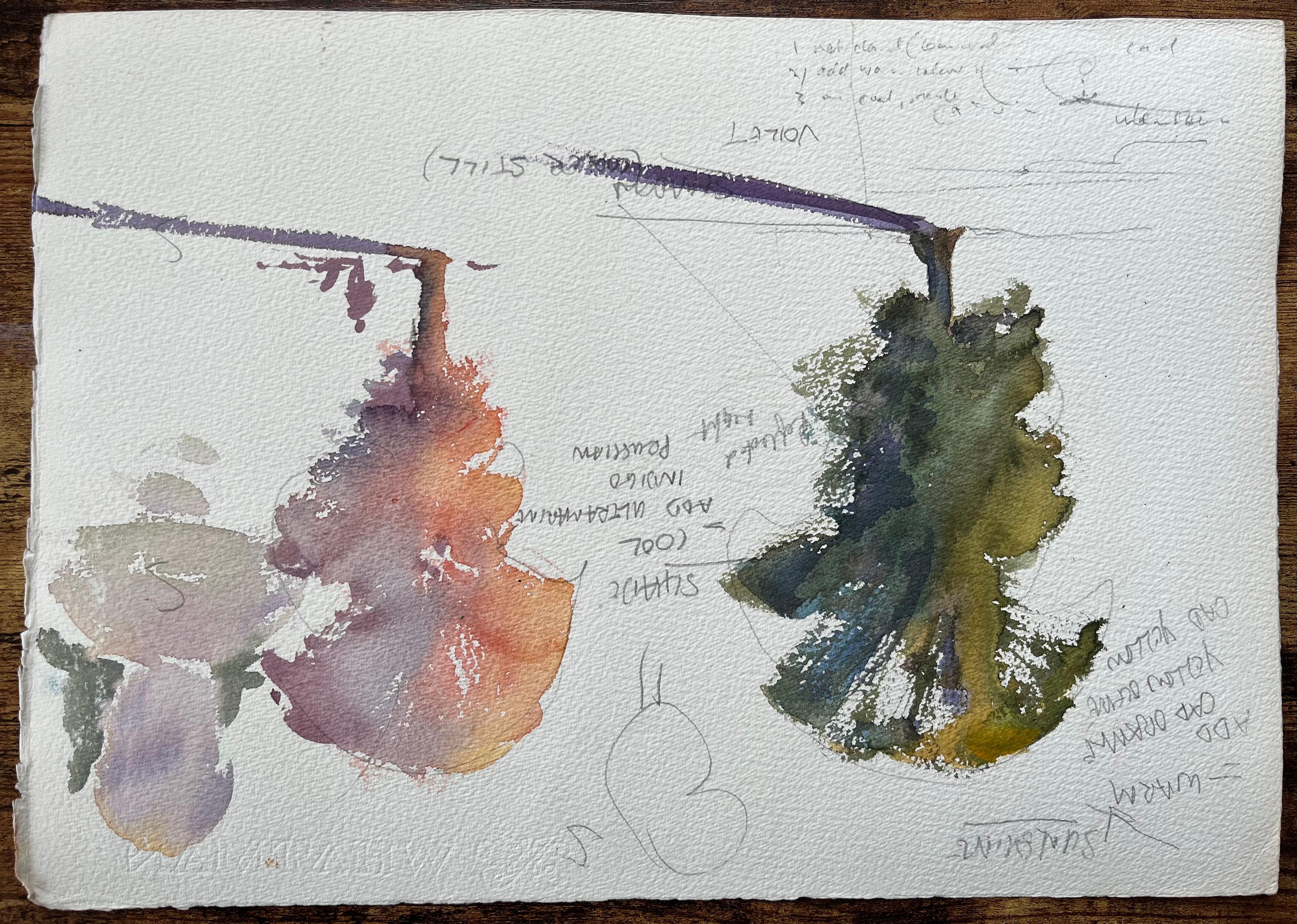 Aquarelle britannique d'une campagne rurale avec des fermes en vente 1