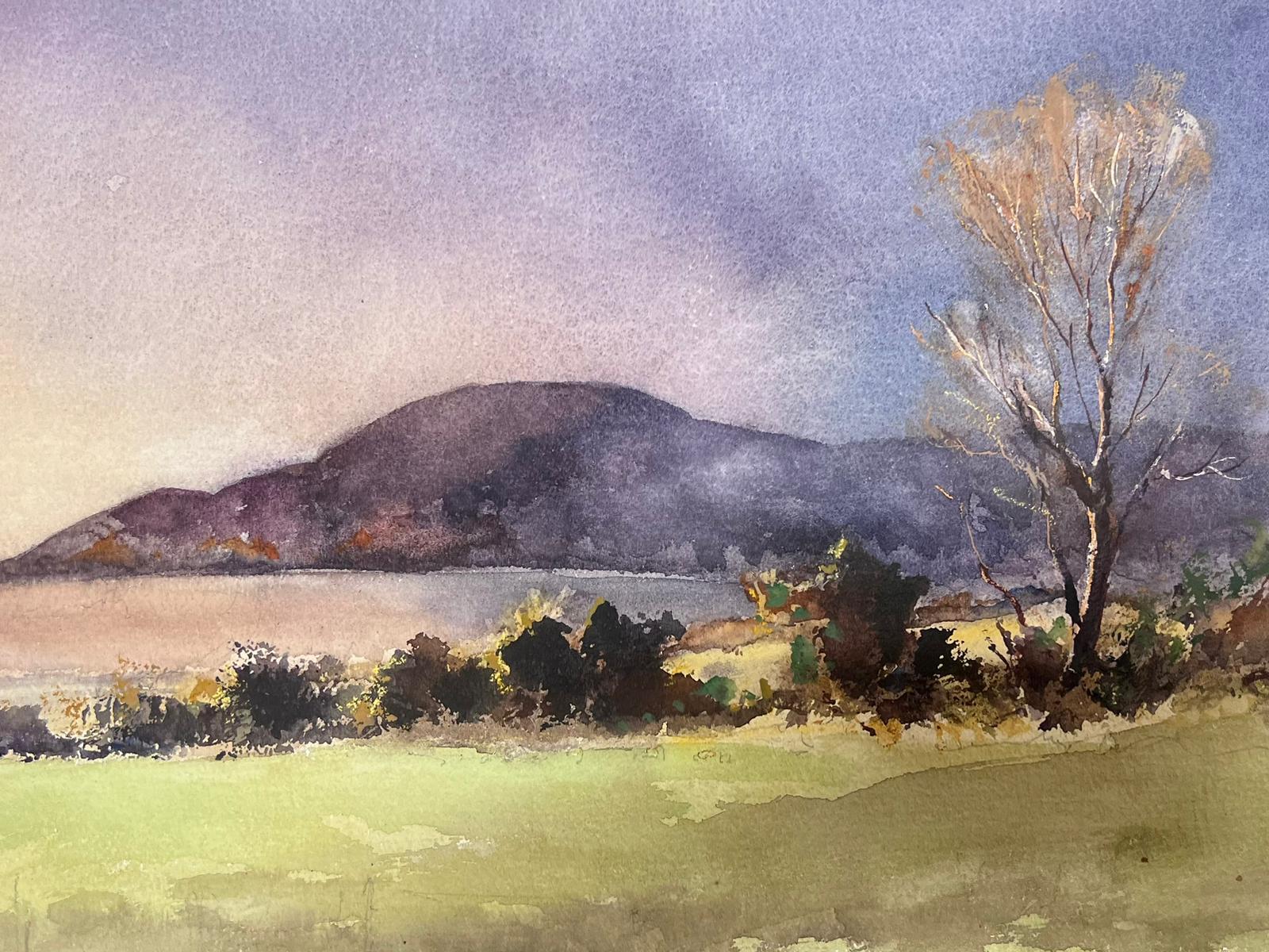Fine aquarelle impressionniste britannique originale d'une carte côtière