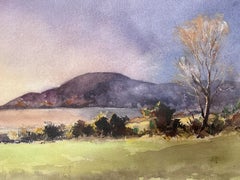 Fine British Original Impressionist Watercolor Coastal Estuary