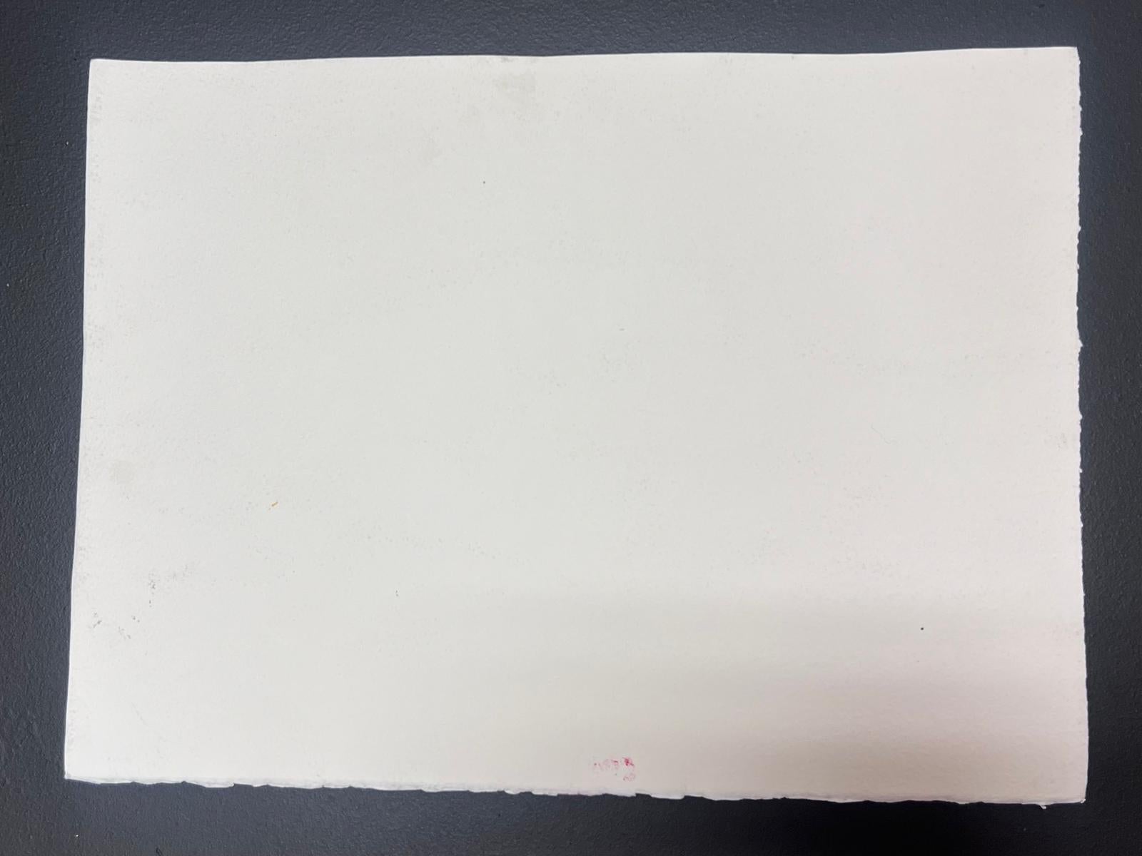 Raffinato acquerello impressionista originale britannico Nebbia cupa che sale su un lago blu in vendita 2