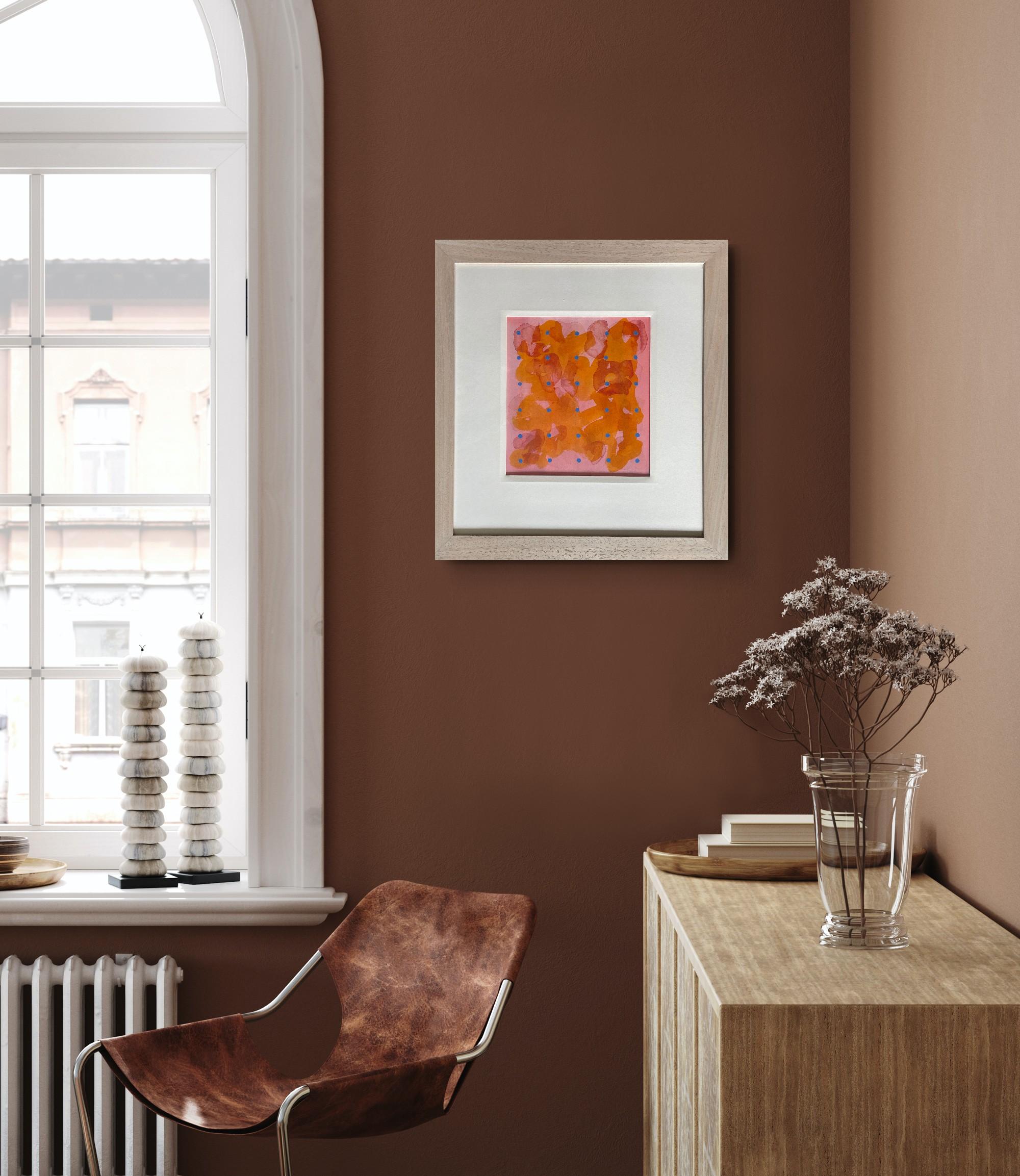 Artiste abstrait répertorié Royal Society Arts Bleu, orange, rose Music Africa 9