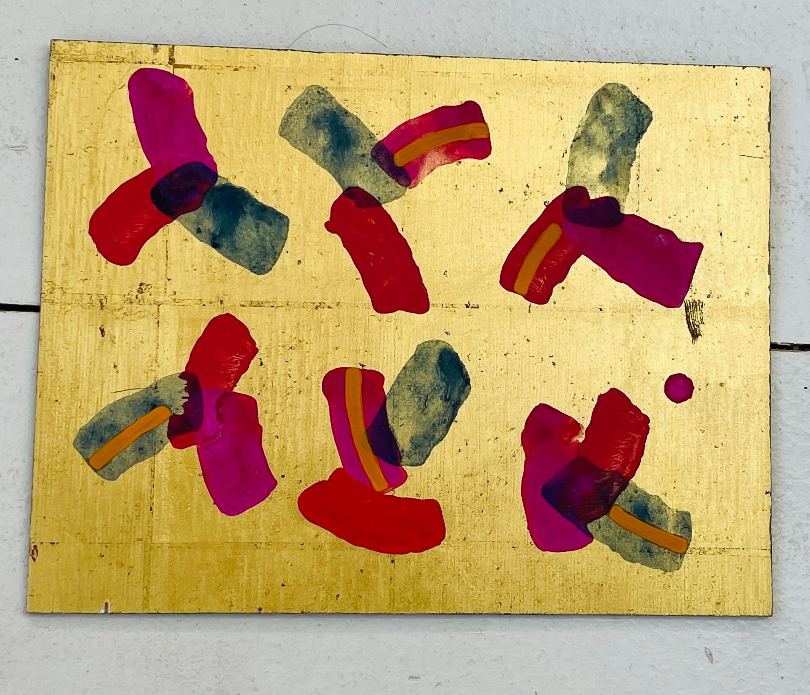 Anthony Benjamin, 'Intitled', acrylic and gouache on gold leaf board, image size 8