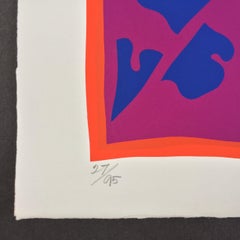 Abstract Anthony Benjamin Brian Eno Modern Edition 27 of 95 Blue Crimson 1970s