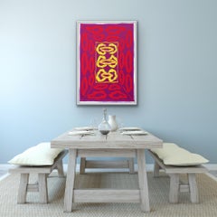 Abstract Brian Eno A Benjamin Modern Limited Print 62 of 95 Yellow Red 1970s