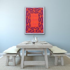 Abstract Brian Eno A Benjamin Modern Limited Print 64 of 95 Red Orange 1970s