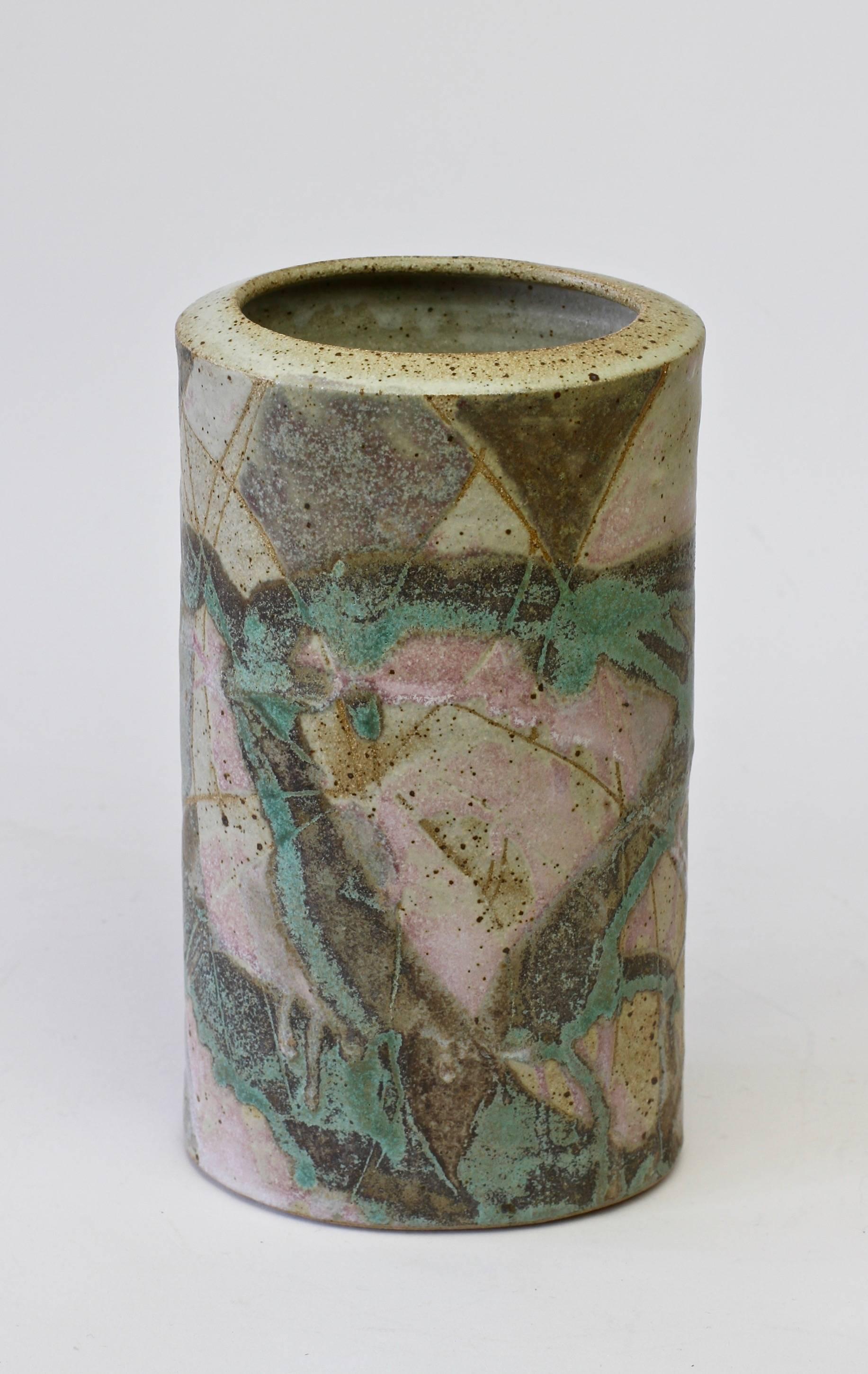Anthony Bernulf Hodge Signed British Postmodern Art Studio Pottery Vase, 1986 1