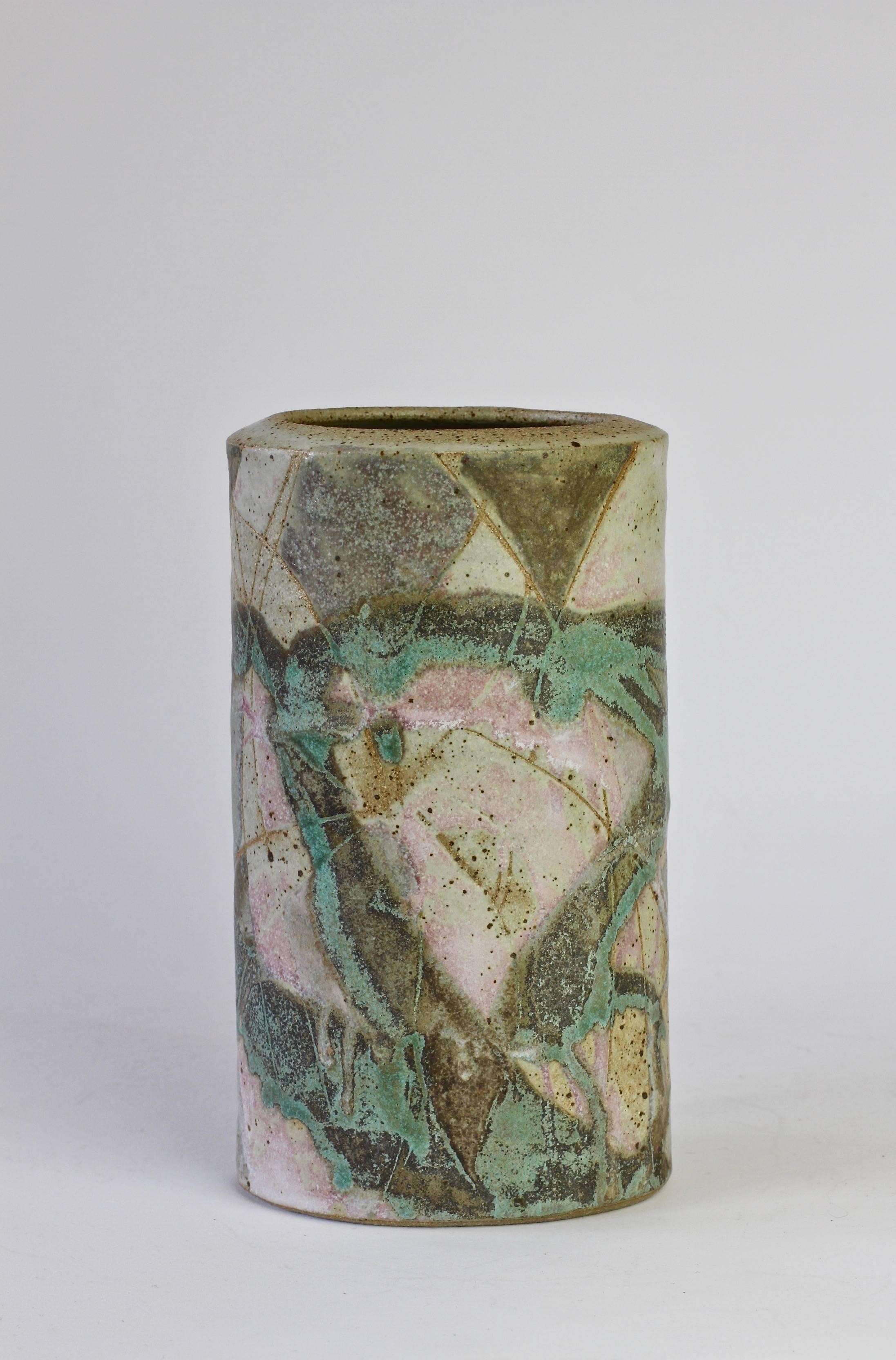 Anthony Bernulf Hodge Signed British Postmodern Art Studio Pottery Vase, 1986 2
