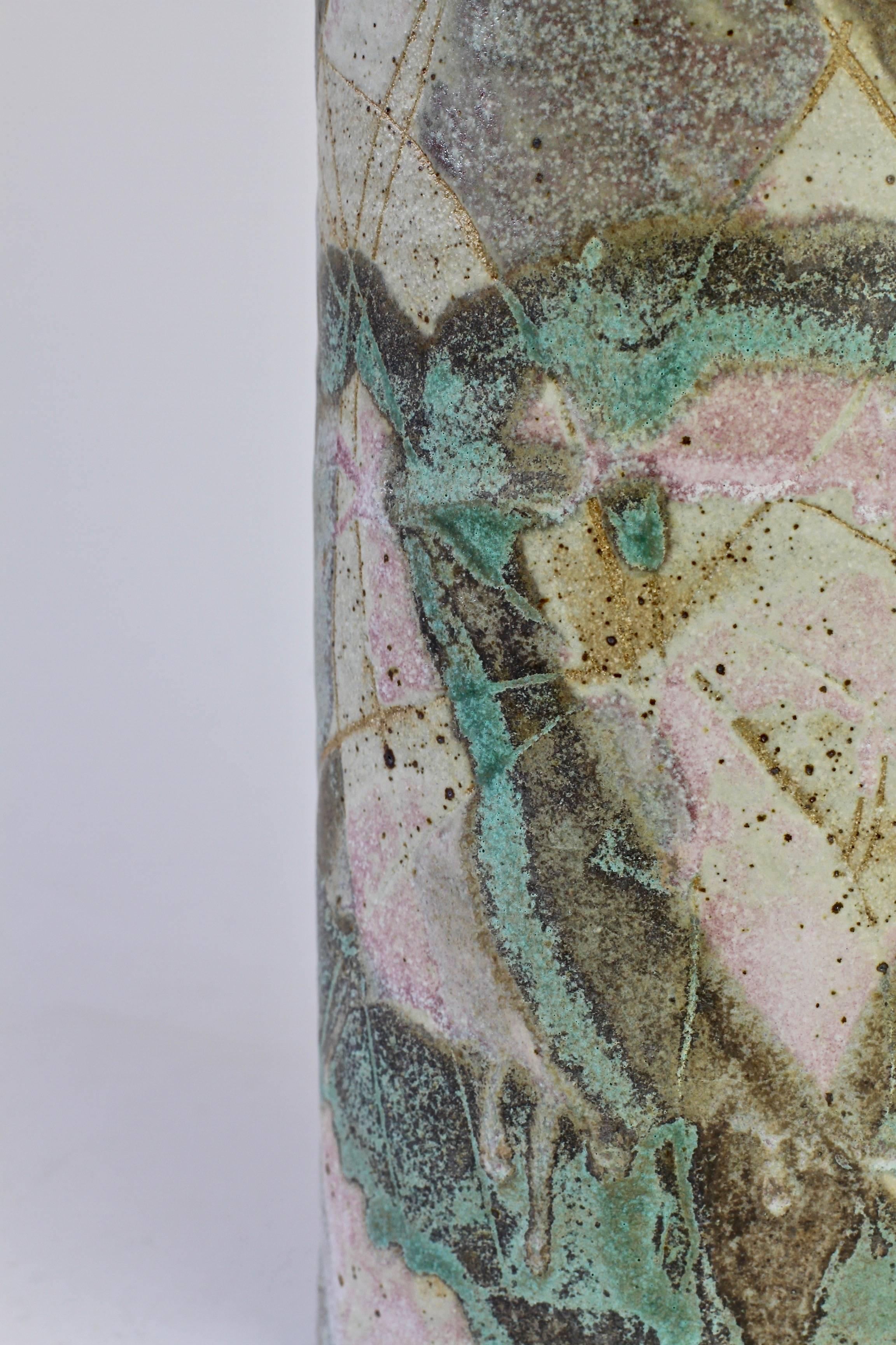 Anthony Bernulf Hodge Signed British Postmodern Art Studio Pottery Vase, 1986 3