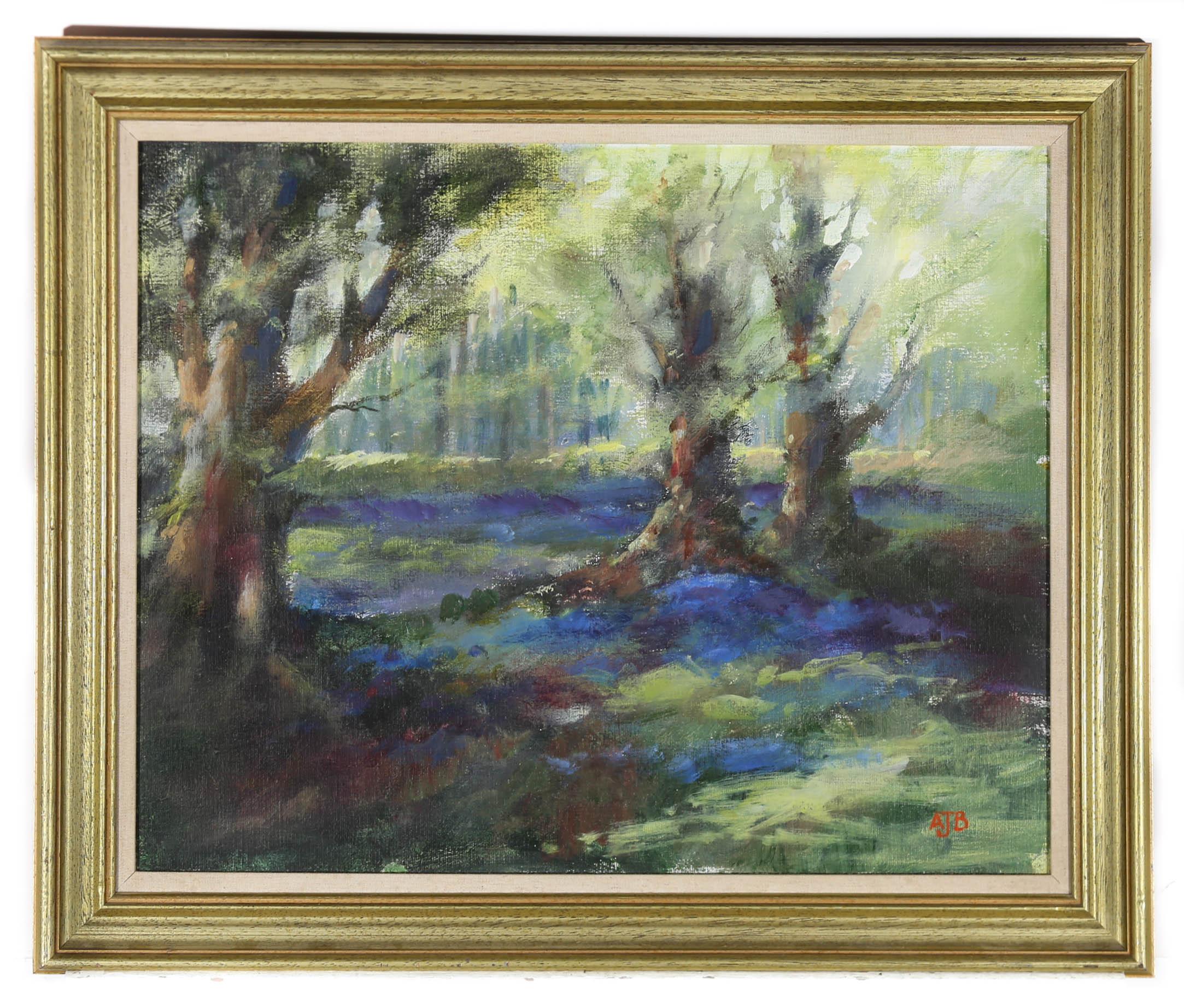 Anthony Bloomfield - Framed 20th Century Oil, Lilac Woods For Sale 2
