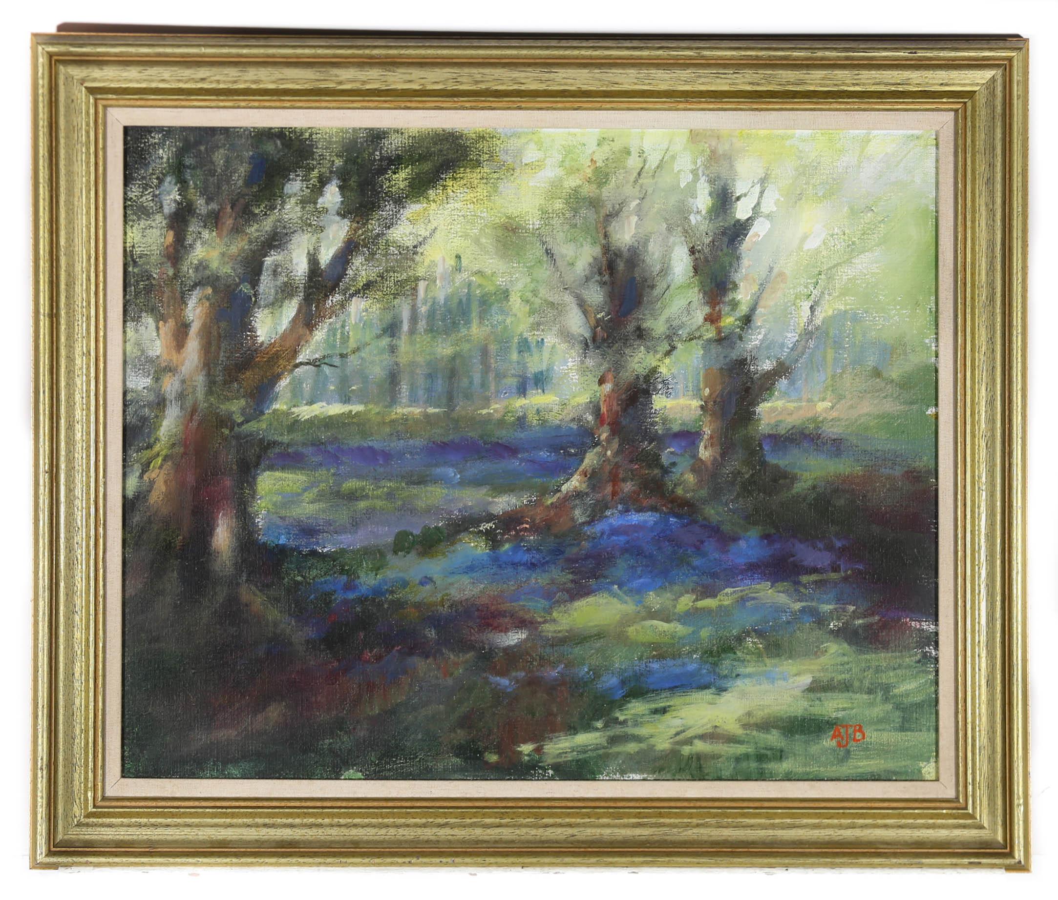 Anthony Bloomfield - Framed 20th Century Oil, Lilac Woods For Sale 1