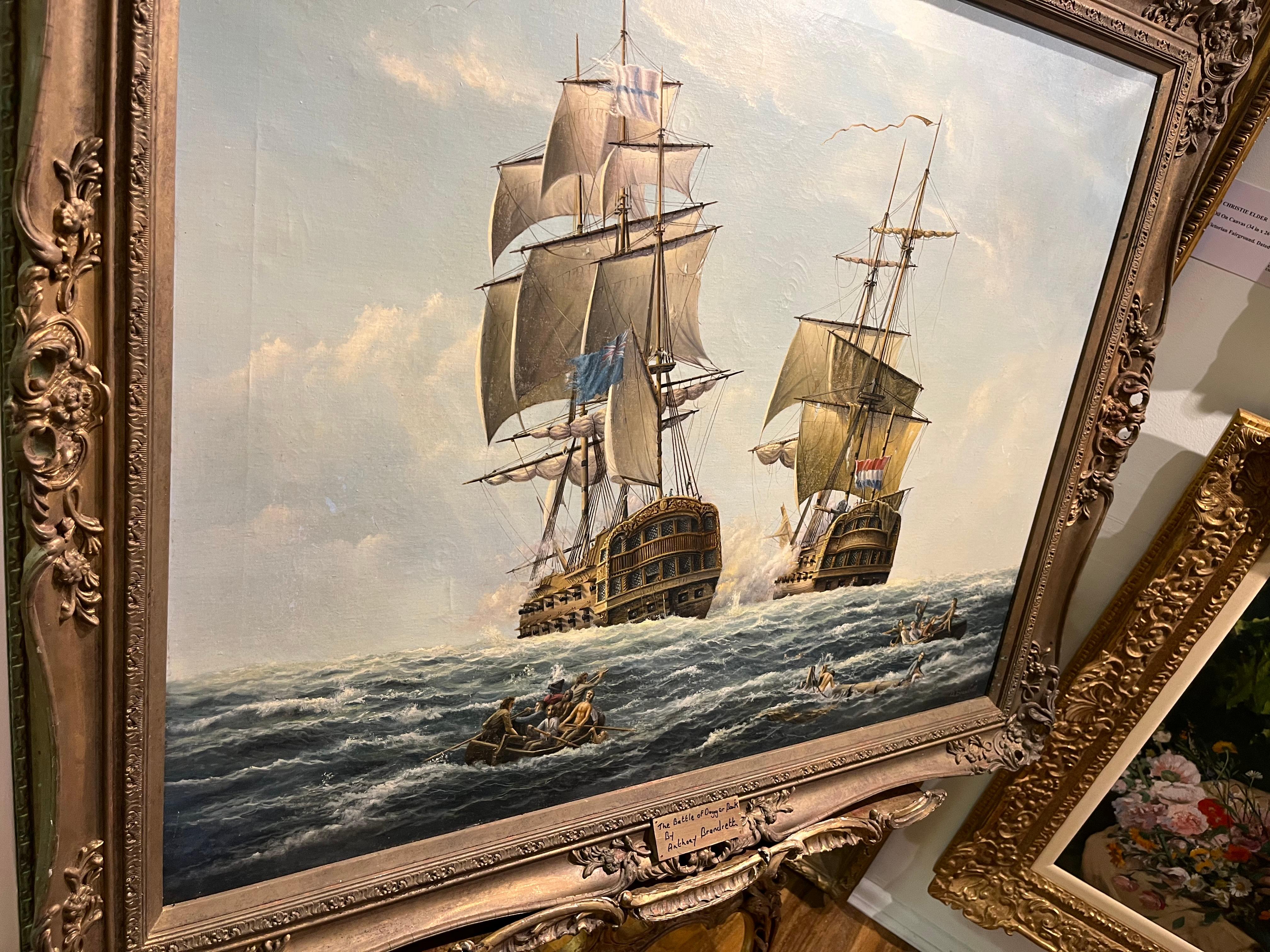 LARGE OIL PAINTING by ANTHONY BRANDRETT (NAVY ADMIRALTY 20th CENTURY PIECE  For Sale 12