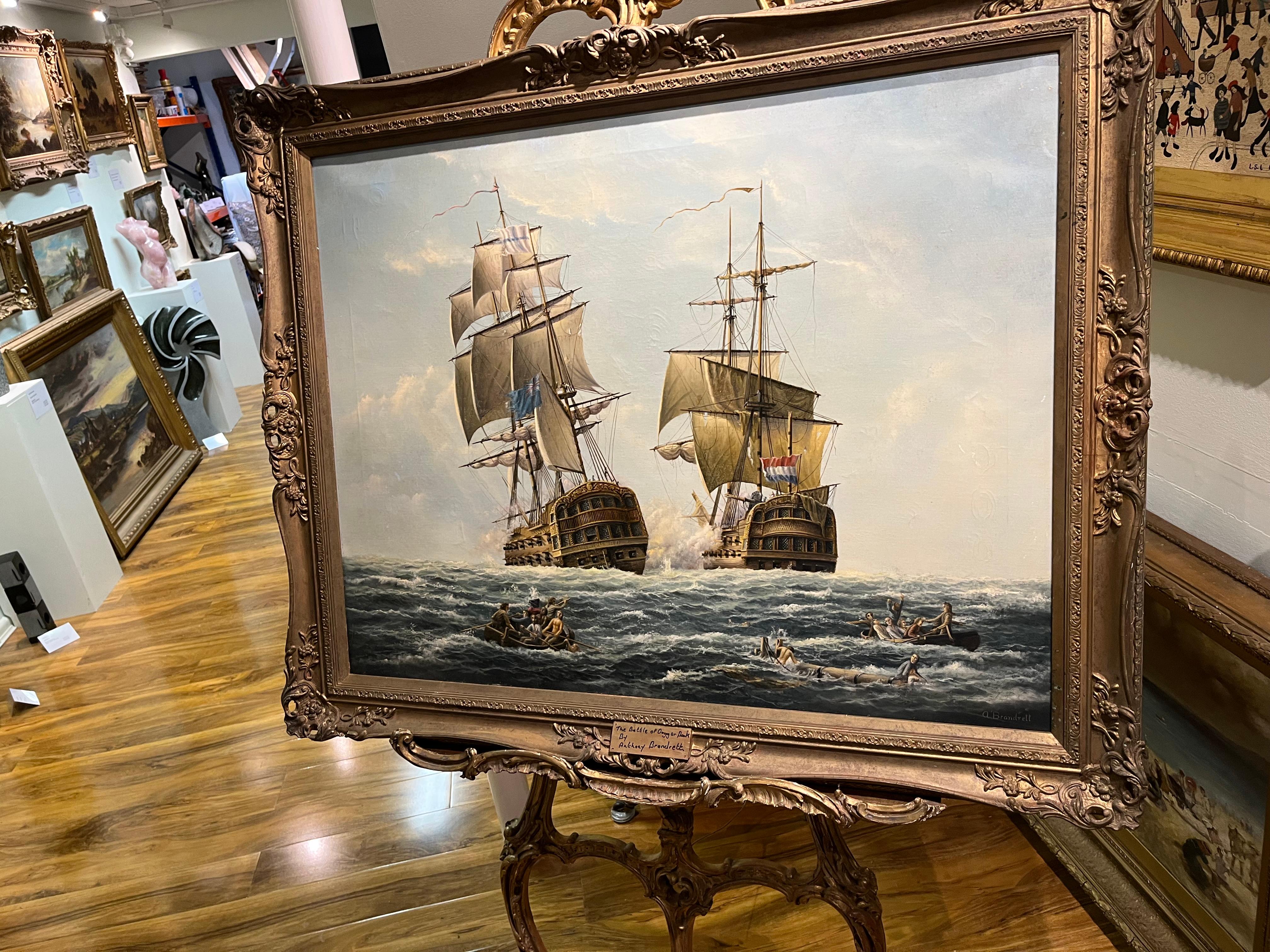 LARGE OIL PAINTING by ANTHONY BRANDRETT (NAVY ADMIRALTY 20th CENTURY PIECE  For Sale 14