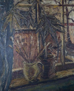 Vintage Anthony Byrne - 1959 Oil, Studio Window