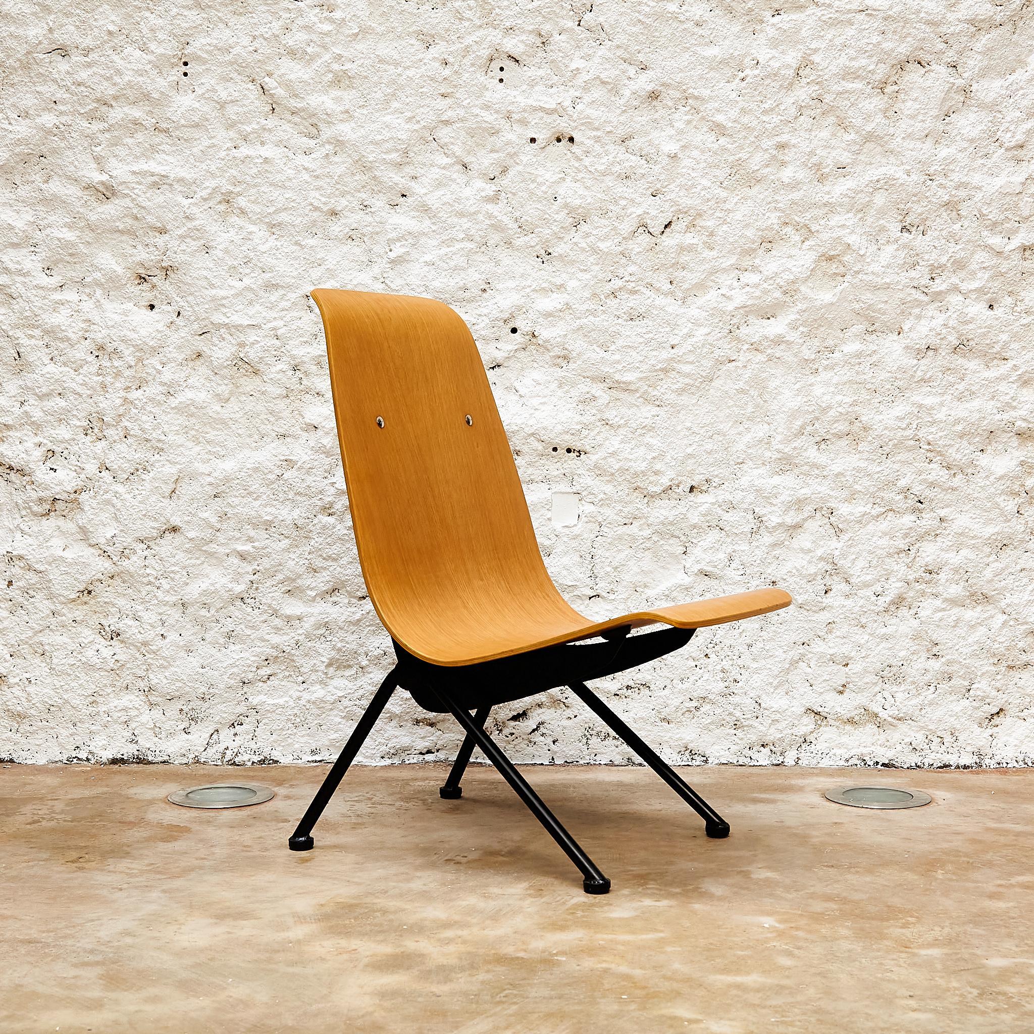 Mid-Century Modern Anthony Chair After Jean Prouve, circa 2000