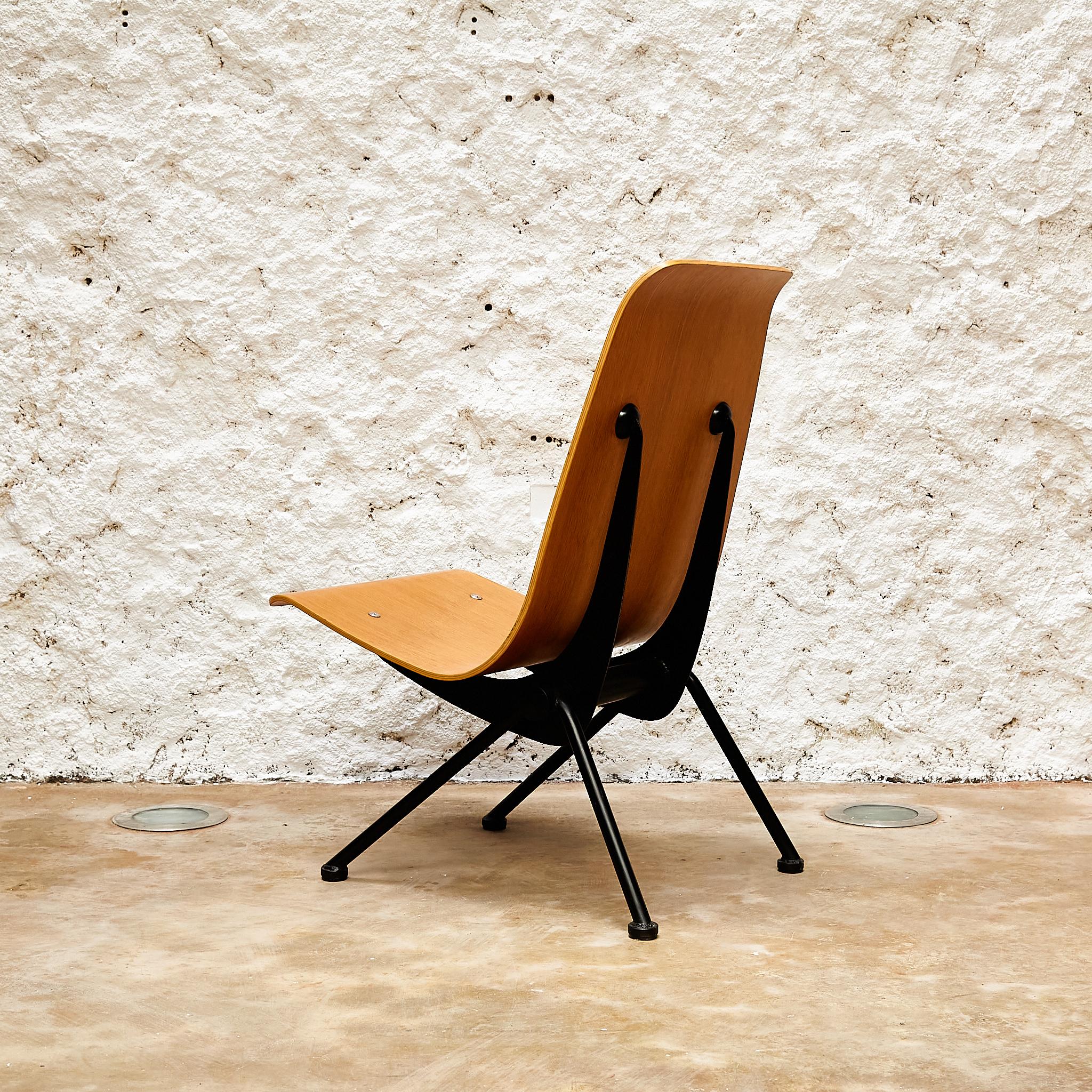 Metal Anthony Chair After Jean Prouve, circa 2000 For Sale