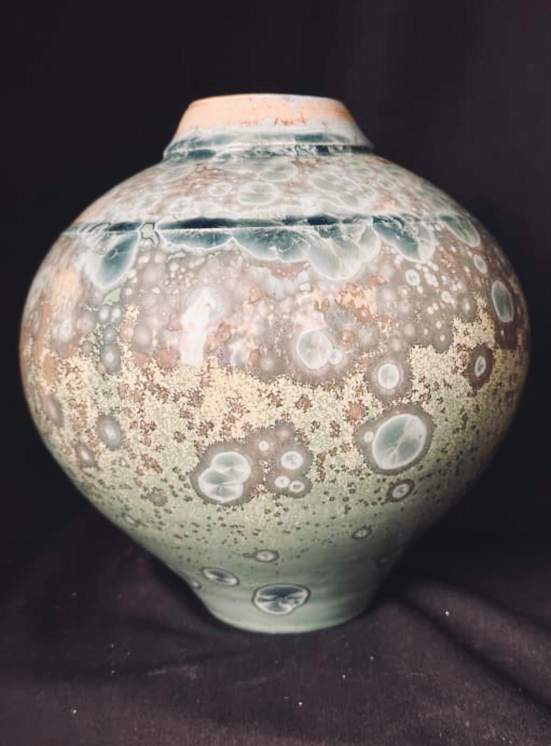 Anthony Conway, Crystalline Glaze Pottery Vase For Sale 3