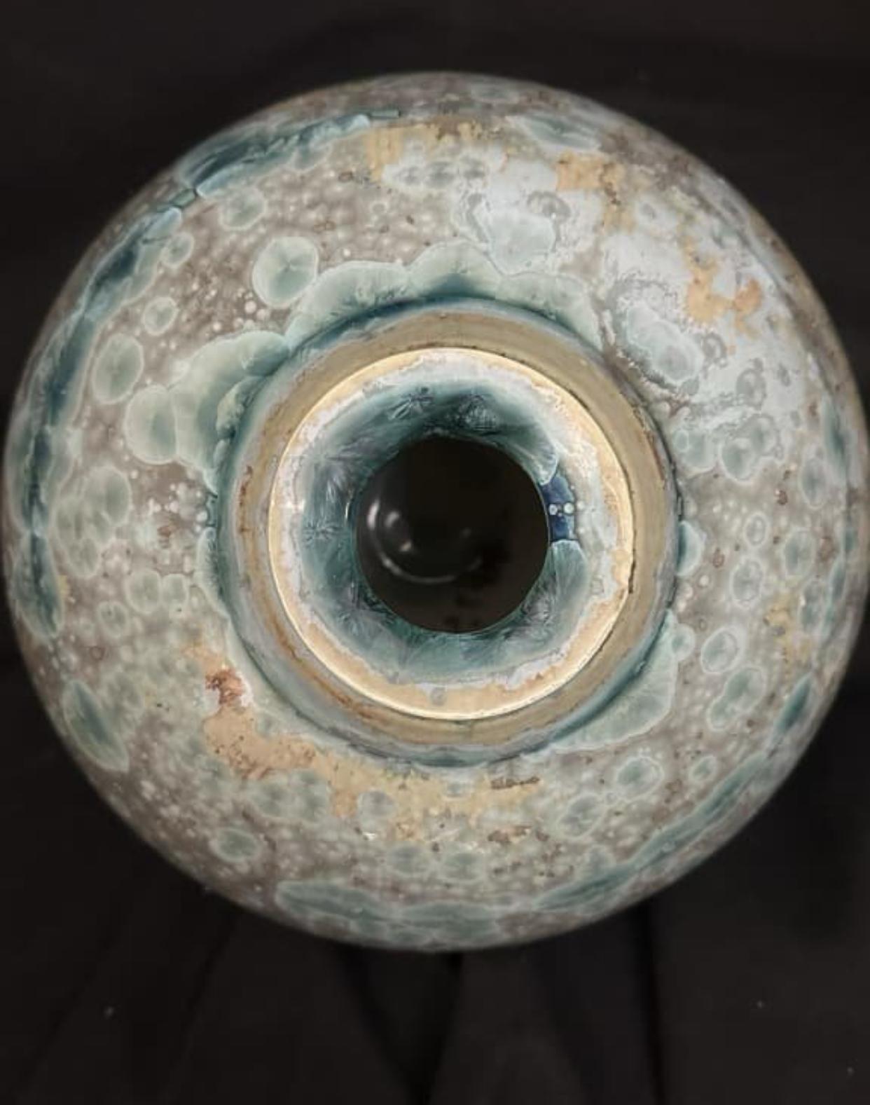 Anthony Conway, Crystalline Glaze Pottery Vase For Sale 4