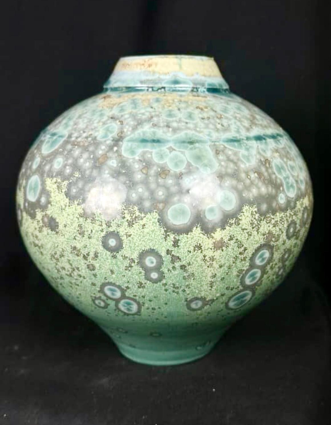 Anthony Conway, Crystalline Glaze Pottery Vase For Sale 5